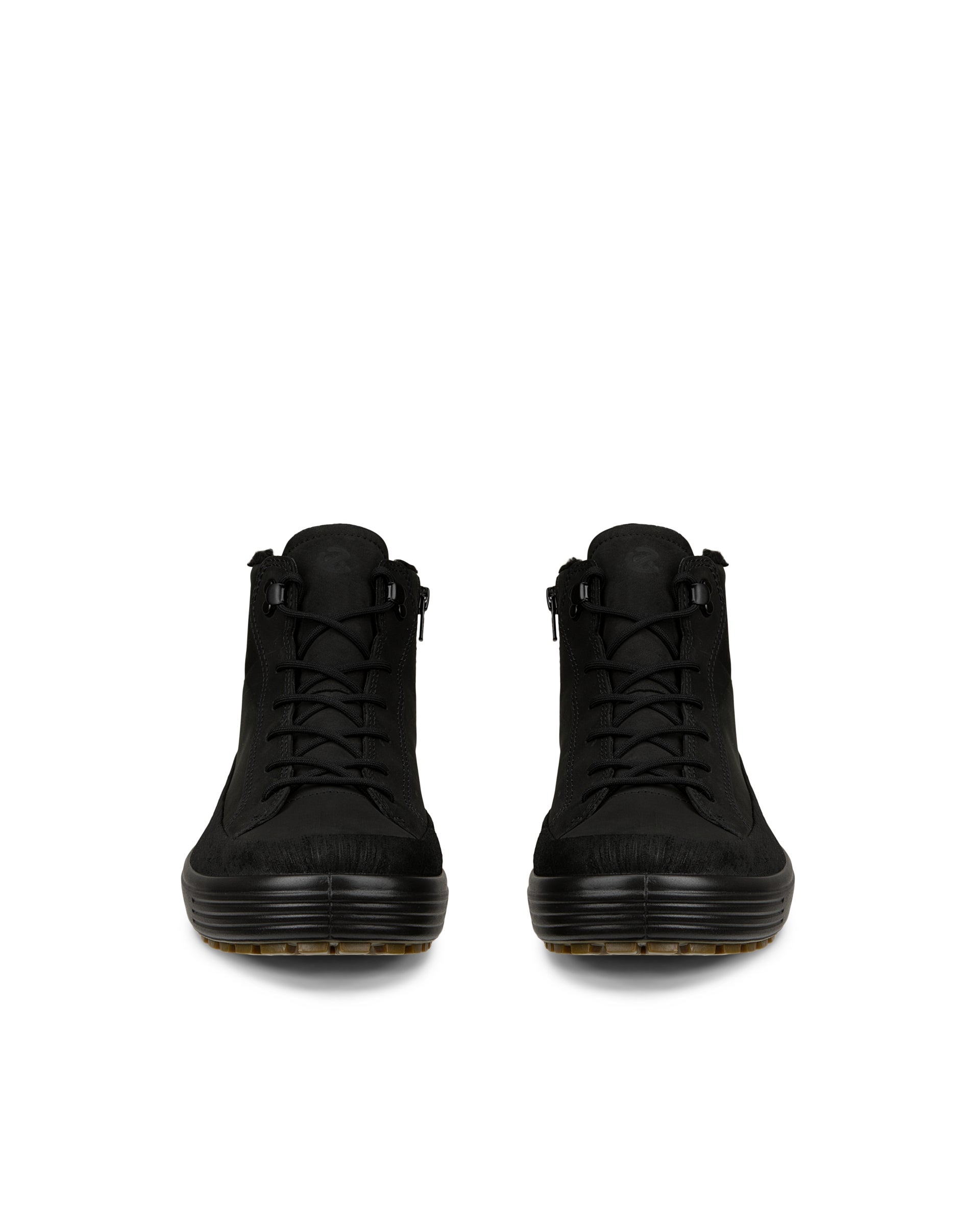 Pánske kožené stredne vysoké čižmy Gore-Tex ECCO® Soft 7 Tred - Čierna - Front pair