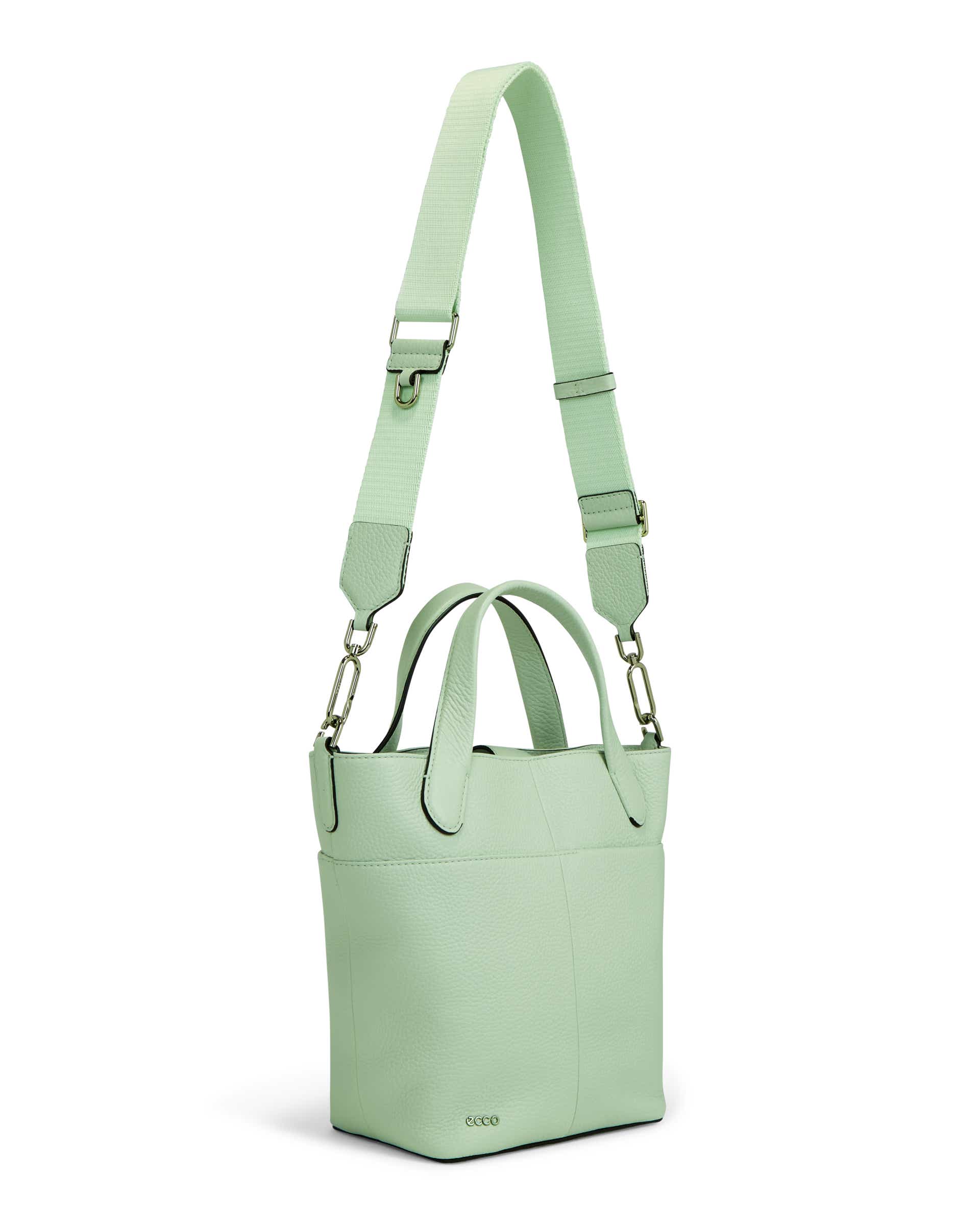 ECCO Tote Pebbled レザートートバッグ | グリーン ECCO Tote Pebbled レザートートバッグ | グリーン