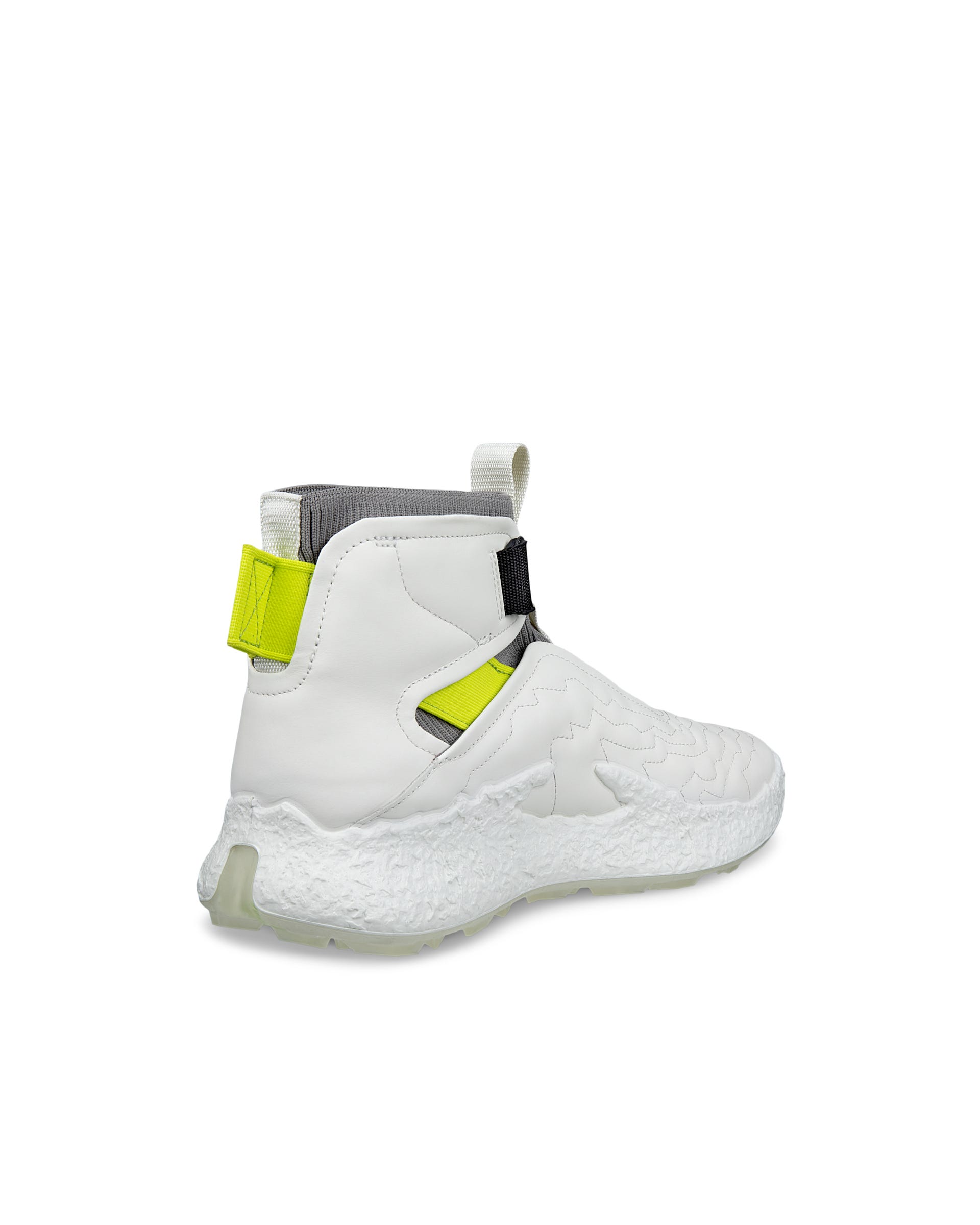 Men's ECCO® Golf Biom H5 Boa Leather Waterproof High-Top Golf Shoe - White - Back