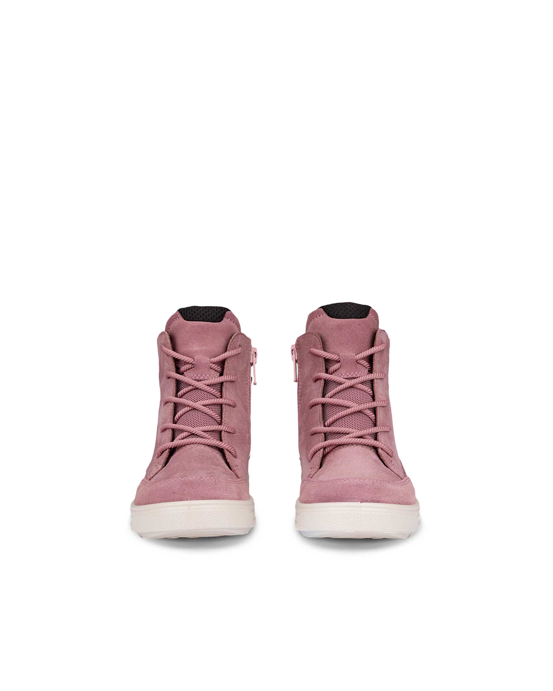 ECCO® URBAN SNOWBOARDER dječje zimske čizme od nubuka Gore-Tex - Ružičasta - Front pair