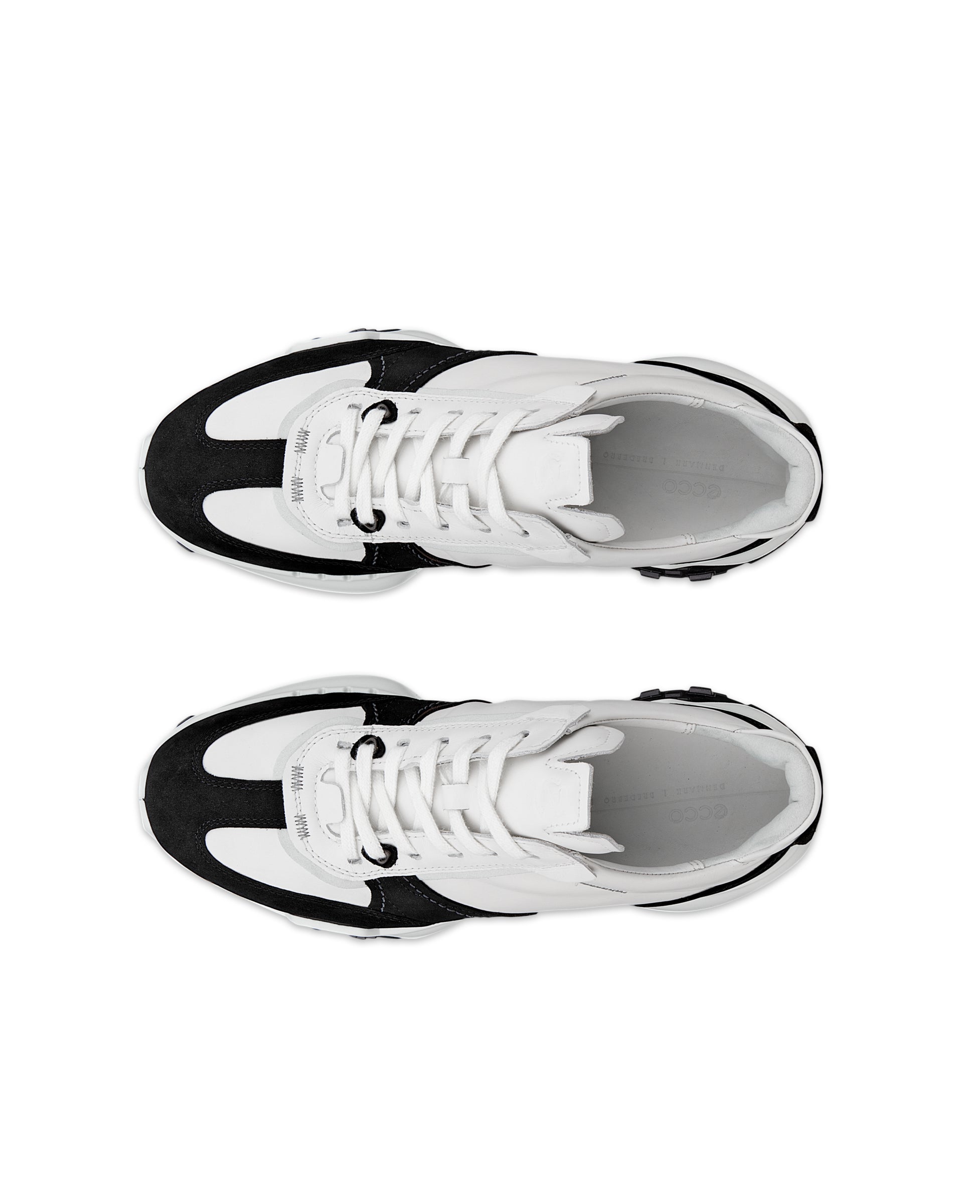 ECCO® Retro Sneaker muške kožne tenisice - Šarena - Top left pair