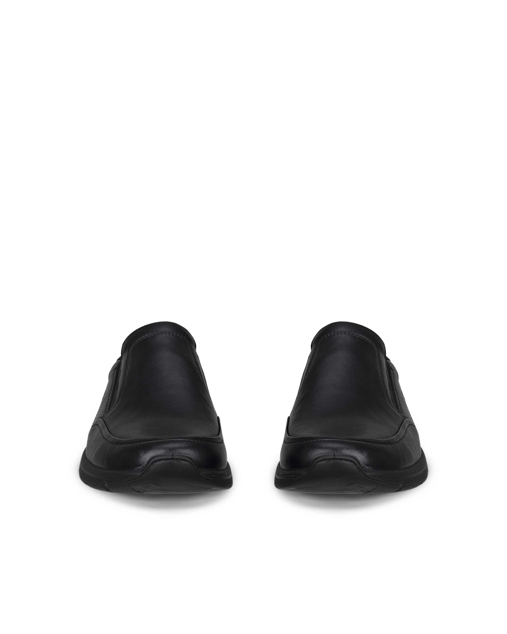 Men's ECCO® IRVING Nubuck Slip-On - Black - Front pair