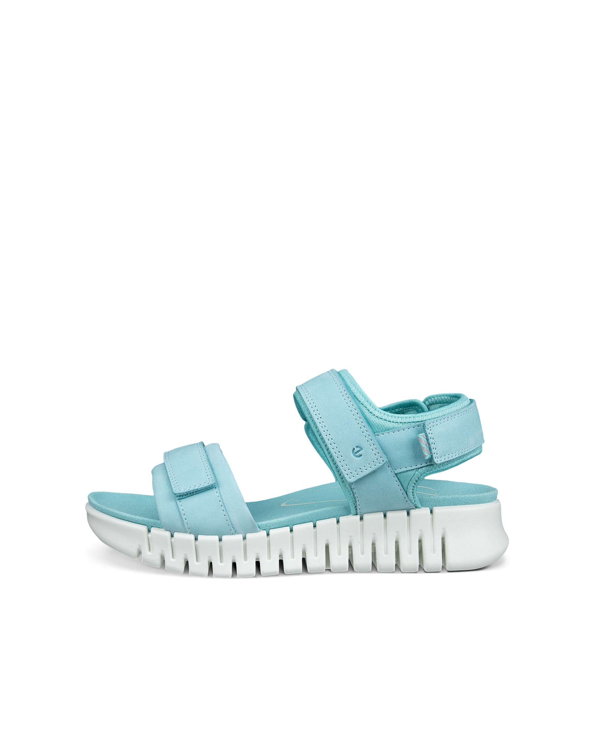 ECCO Gruuv ウィメンズ ヌバックヒールサンダル - ブルー - Outside