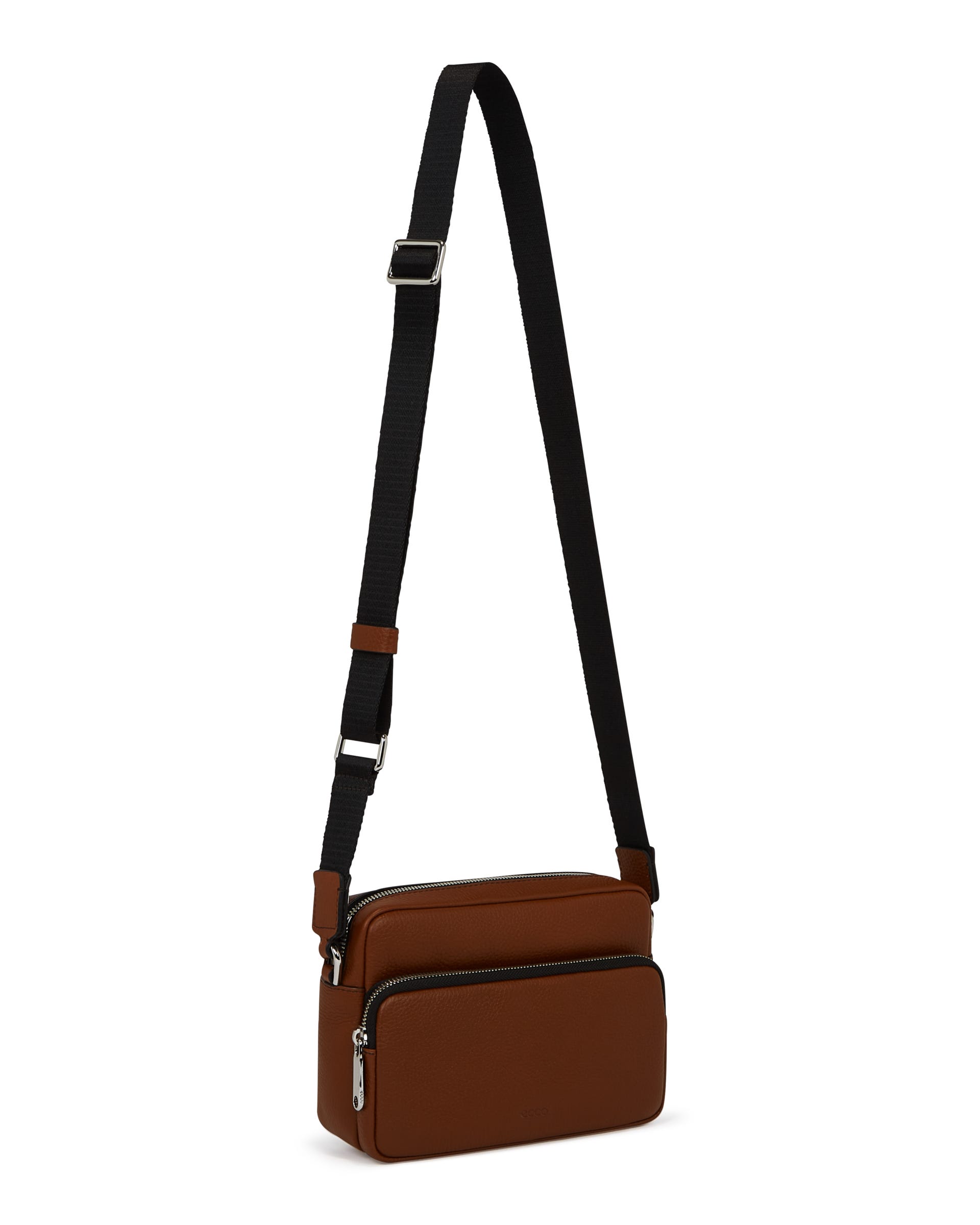 ECCO® Camera Bag Pebbled Leather Camera Bag - Brown - Main