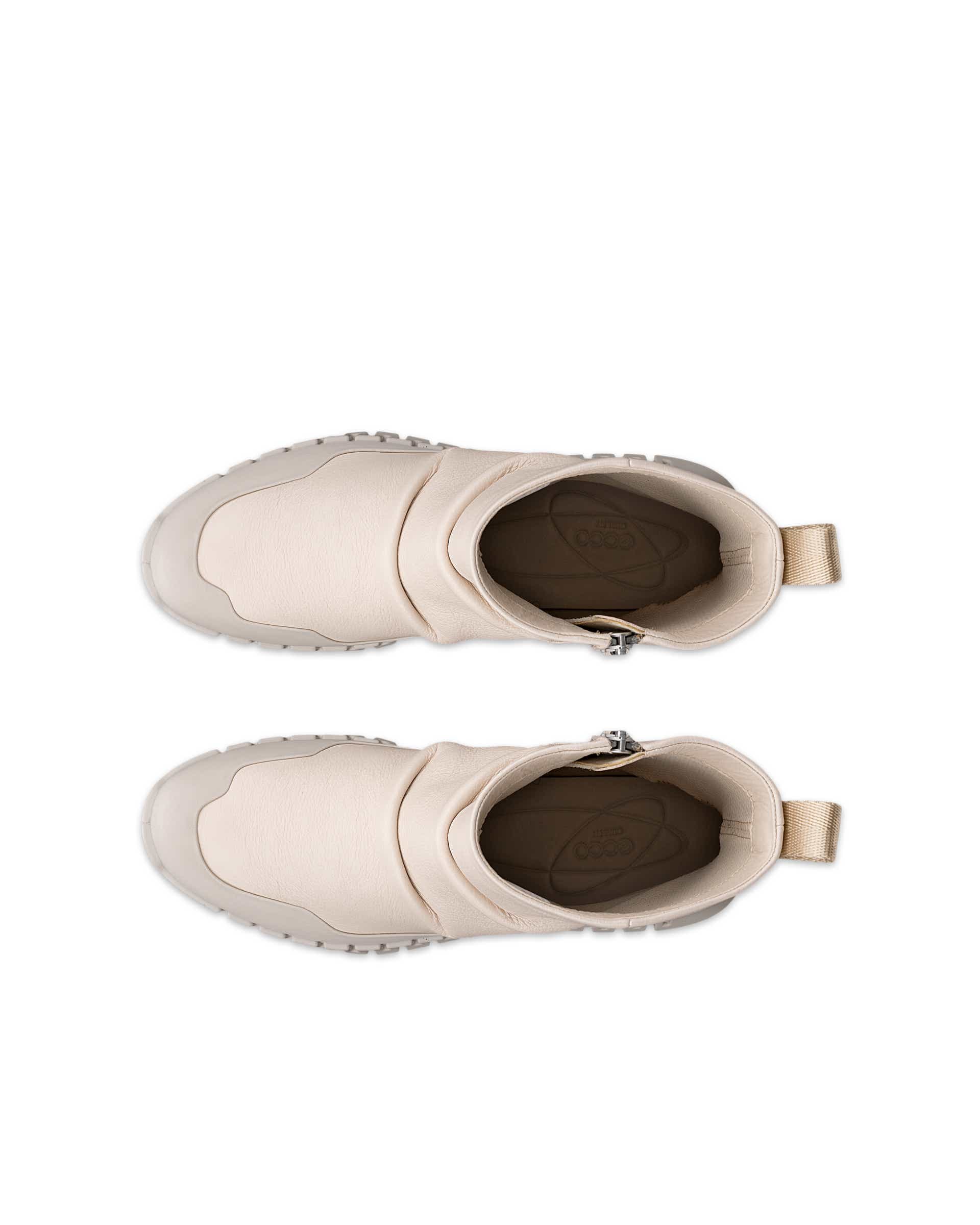 ECCO® Gruuv Dames halfhoge leren laars - Beige - Top left pair