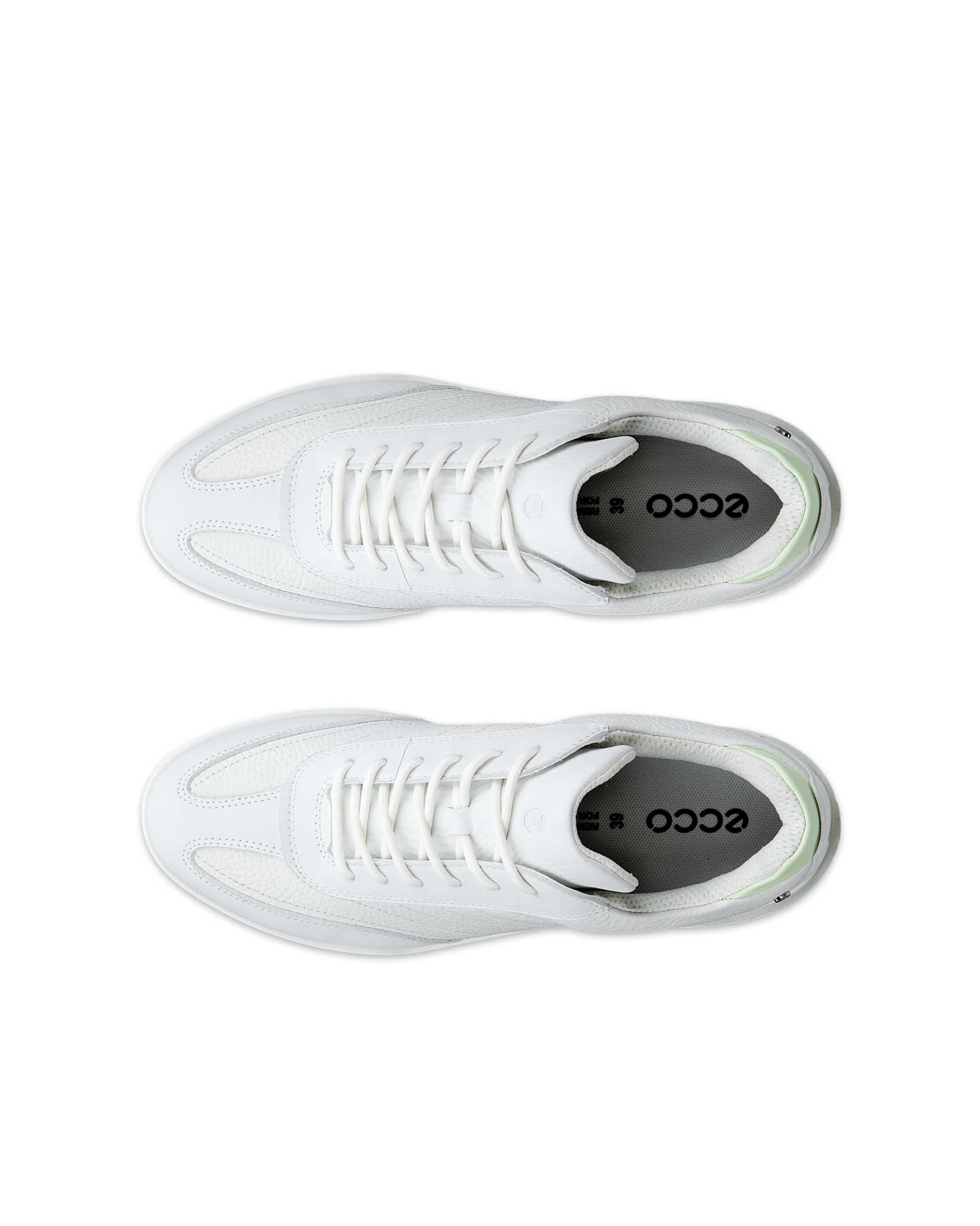ECCO® GOLF STREET VIBE dame vanntett golfsko skinn - Hvit - Top left pair