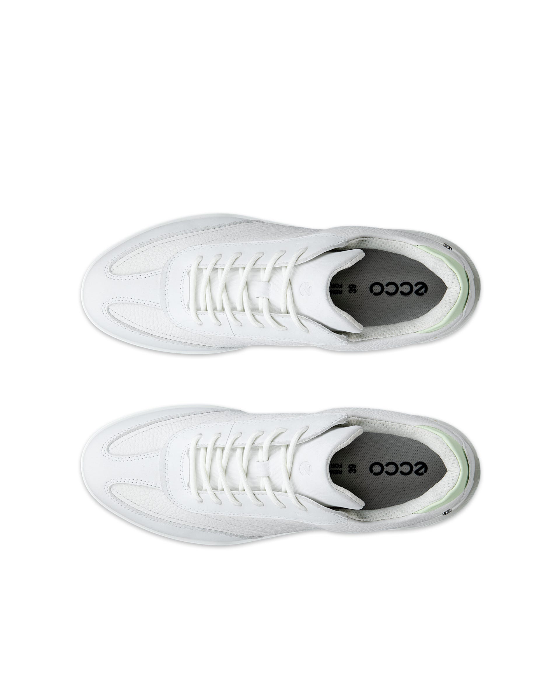 ECCO® GOLF STREET VIBE dame vanntett golfsko skinn - Hvit - Top left pair