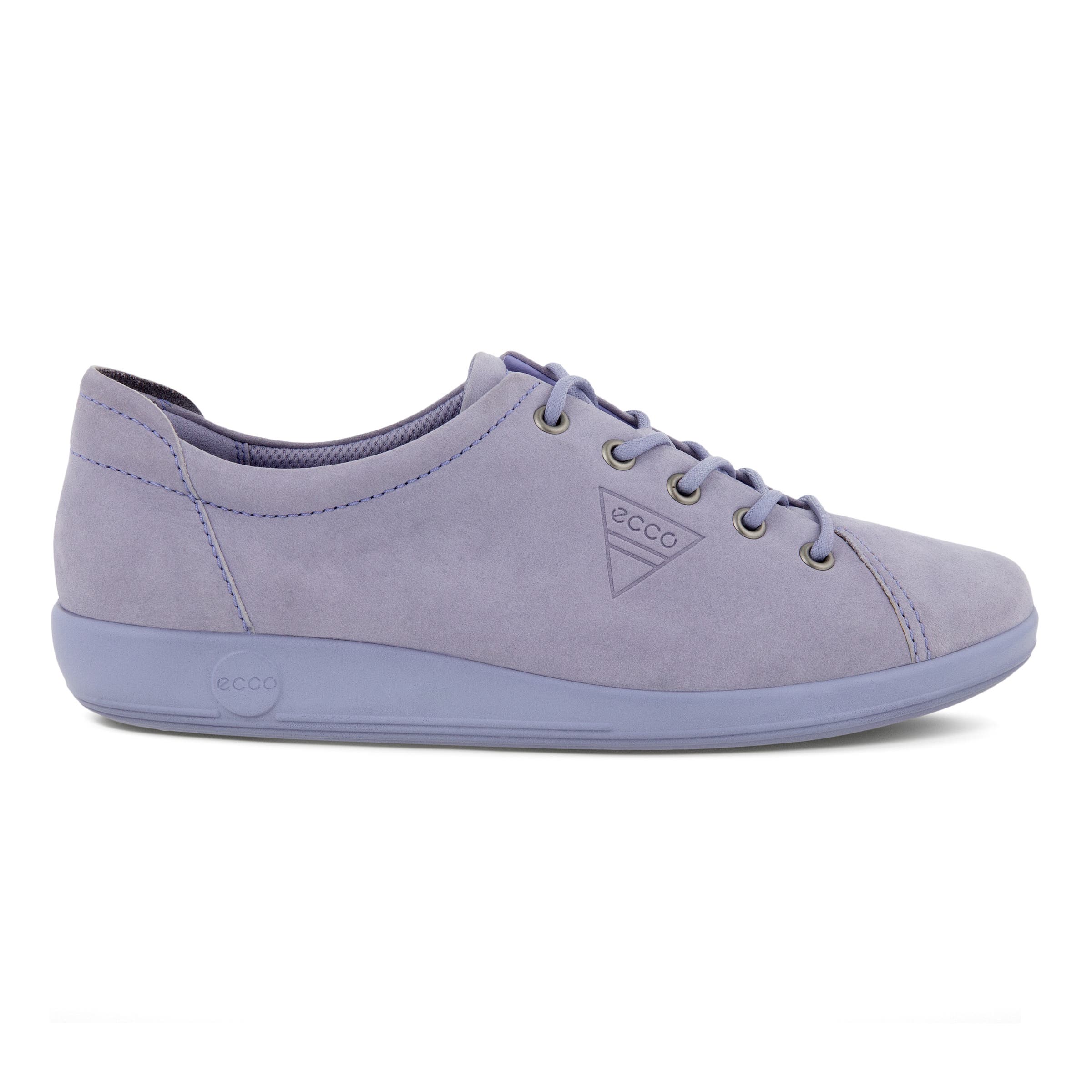 Women's ECCO® Soft 2.0 Nubuck Walking Shoe - Purple - Outside
