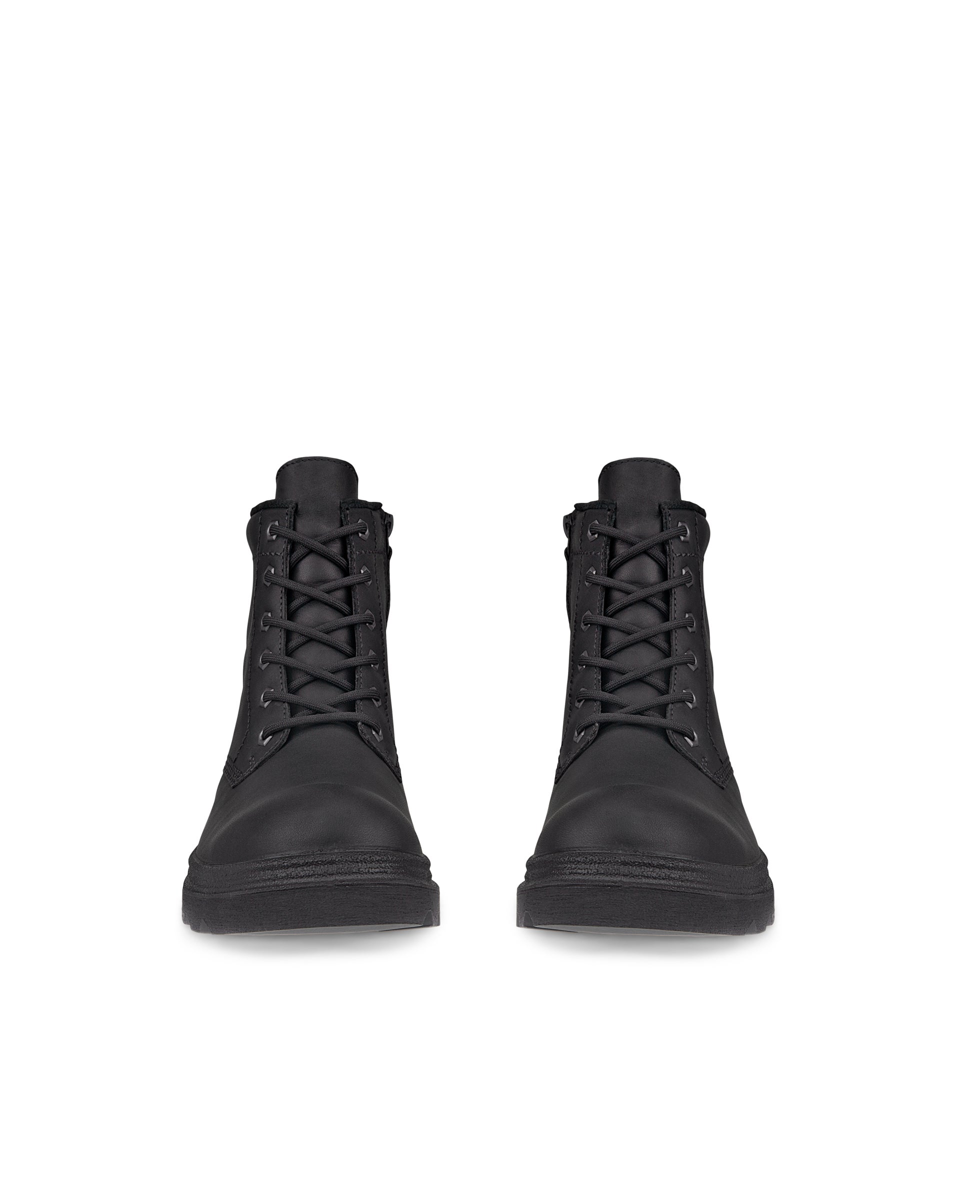 ECCO® Grainer Damen Schnürstiefel aus Leder - Schwarz - Front pair