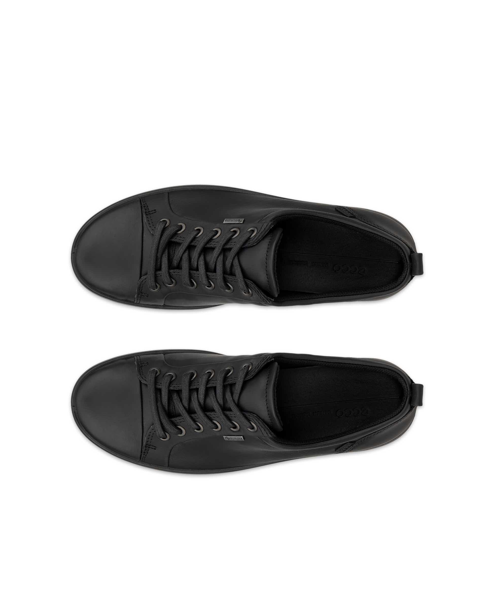 ECCO® Soft 7 Damen Ledersneaker mit Gore-Tex - Schwarz - Top left pair