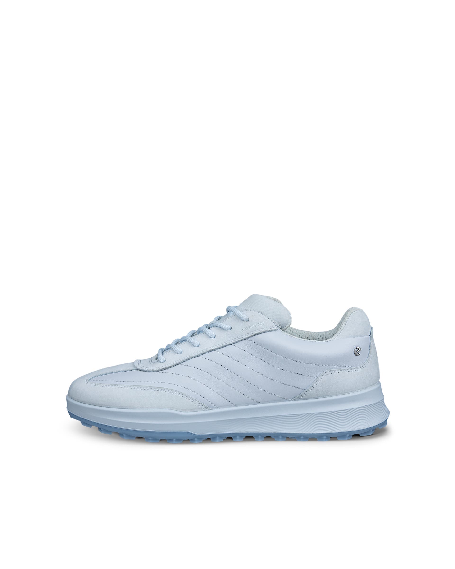 Women's ECCO® Golf Street Vibe Leather Waterproof Golf Shoe - Blue - Outside