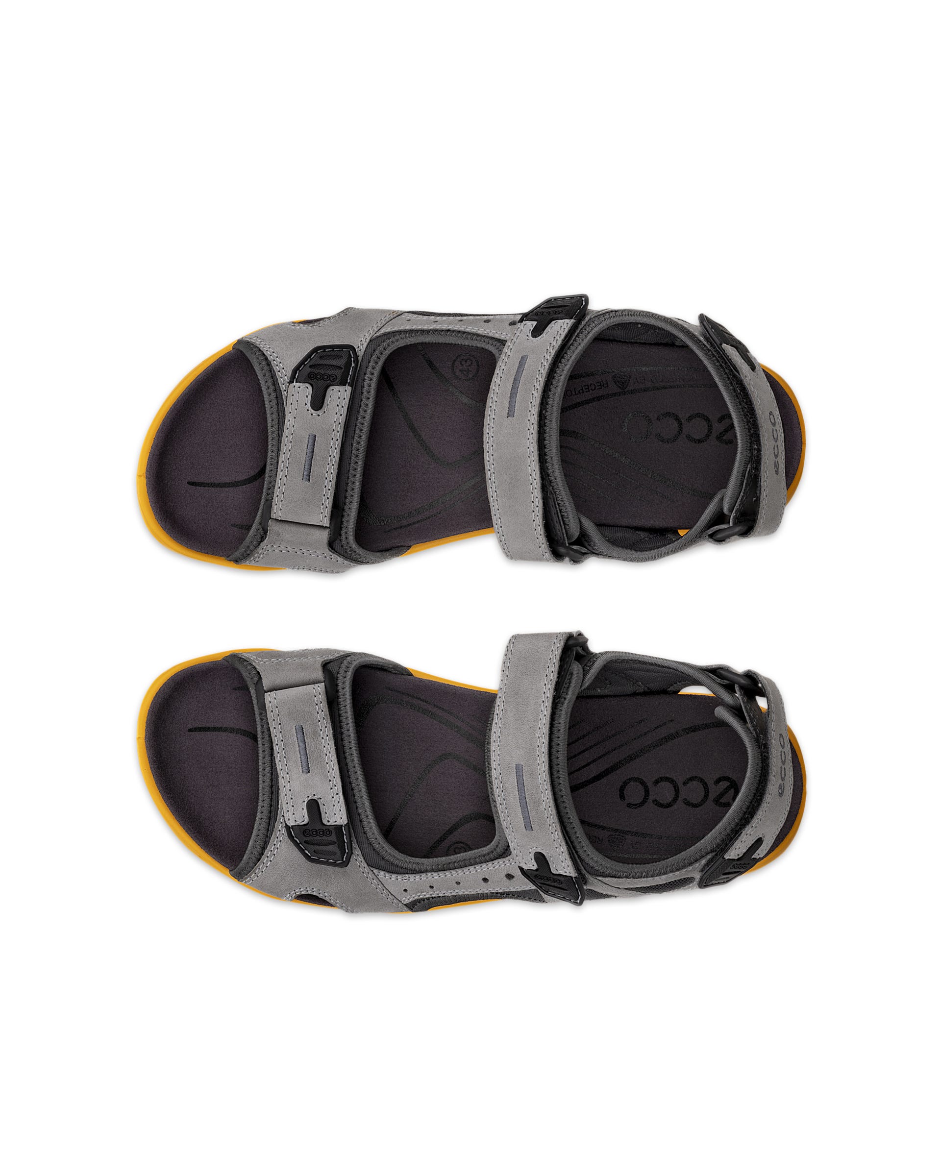 ECCO Offroad メンズ ヌバックハイキングサンダル | グレー