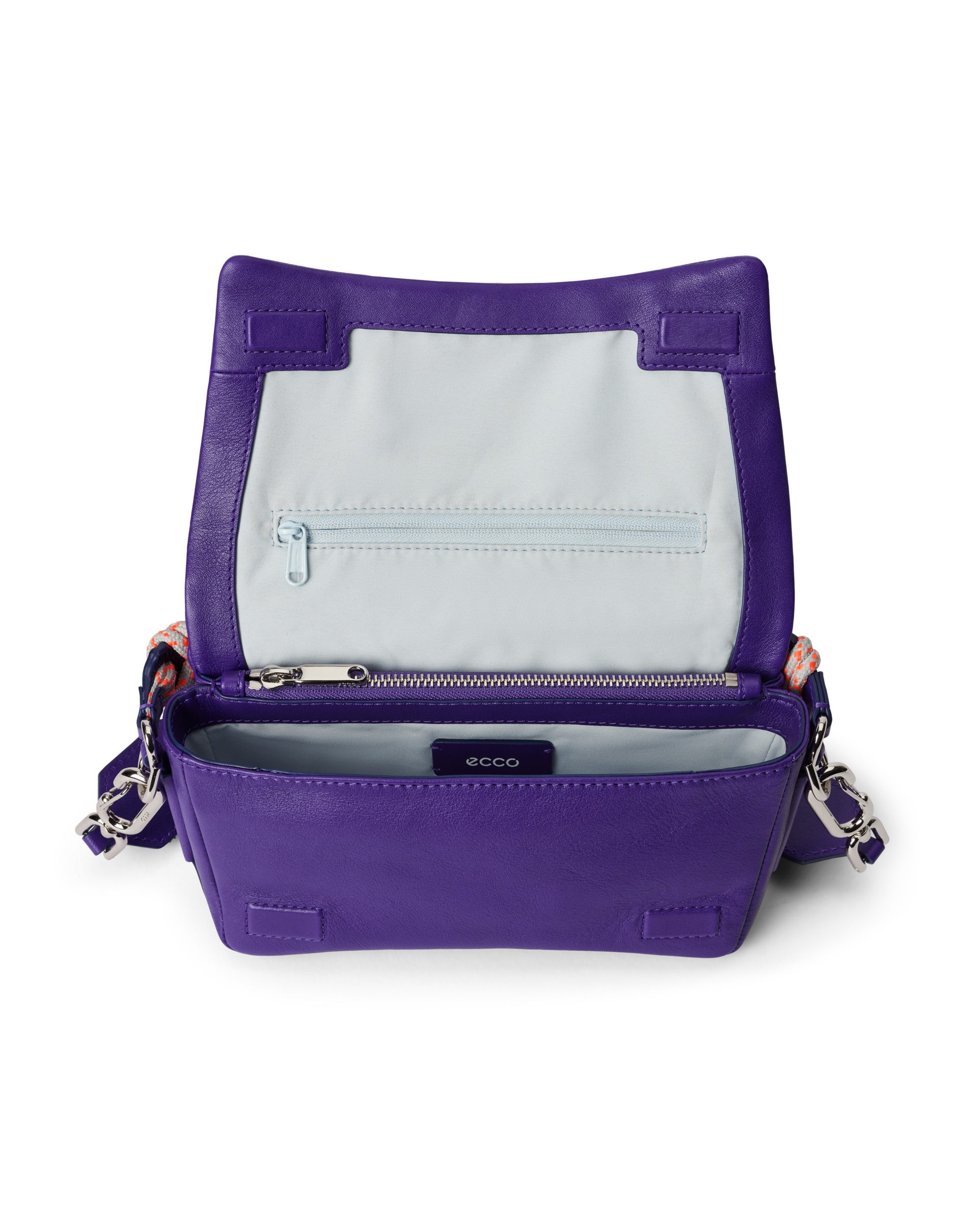 Kožená crossbody kabelka ECCO® Pinch - Fialová - Inside
