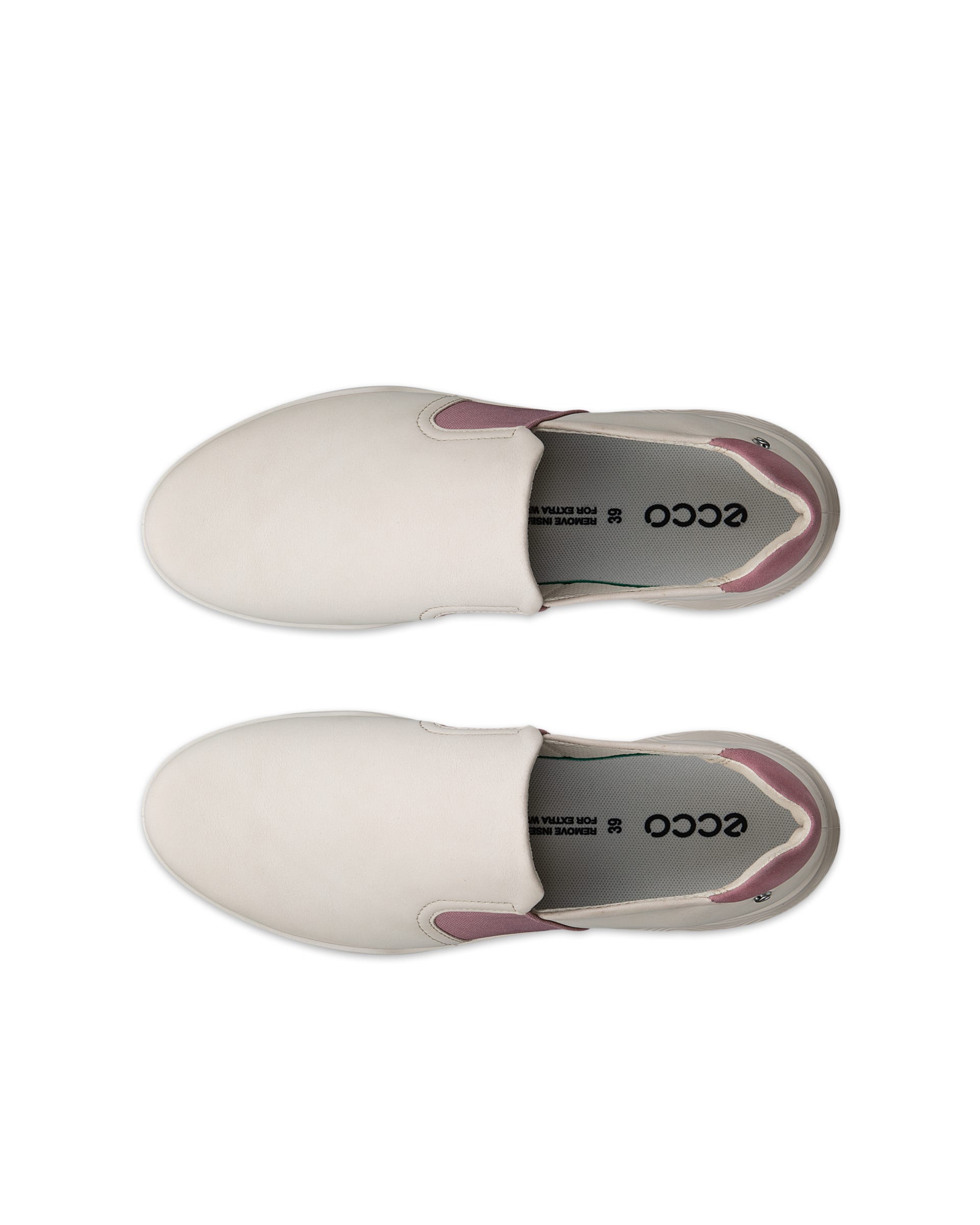 Women's ECCO® Golf Street Vibe Nubuck Golf Shoe - Beige - Top left pair