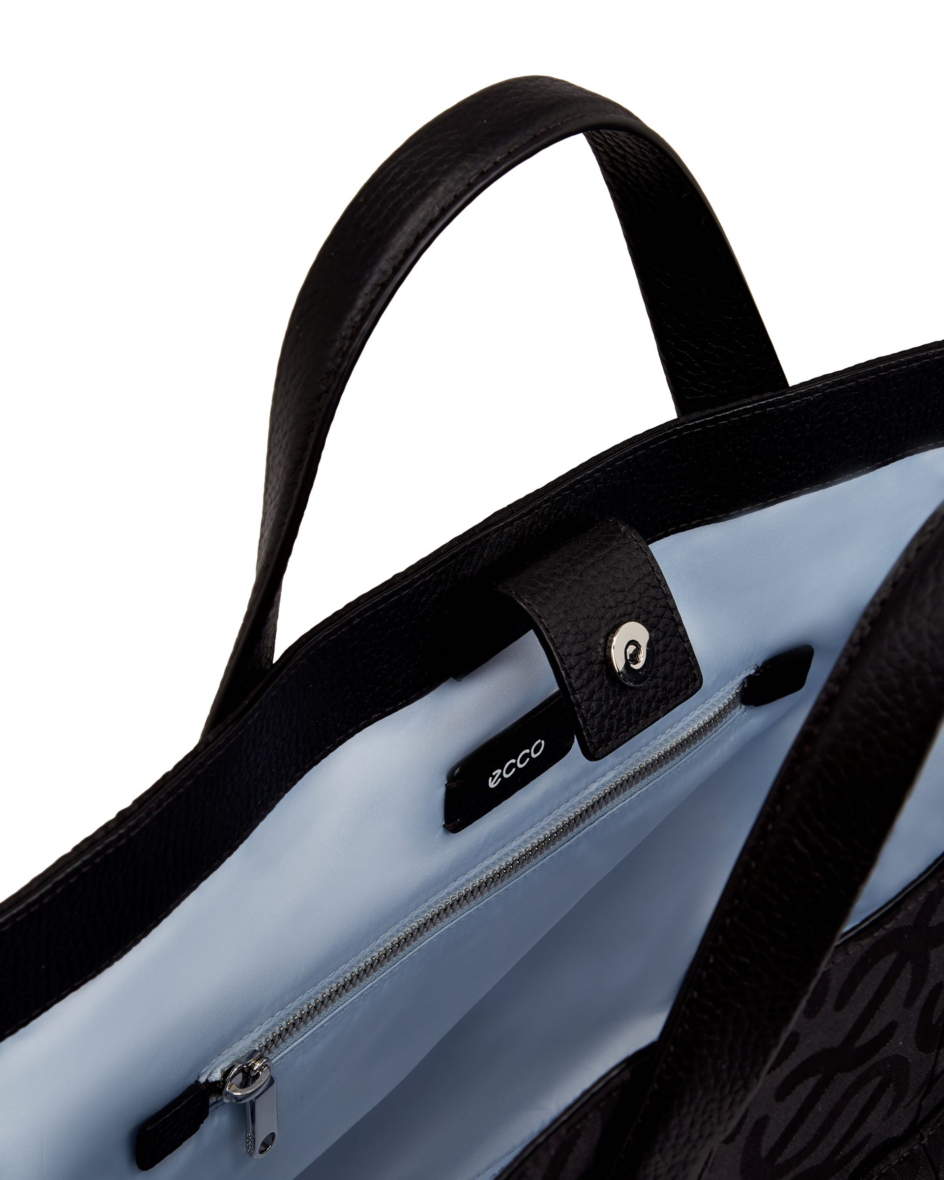 ECCO® Tote Jacquard Wave Tote Bag - Black - Inside