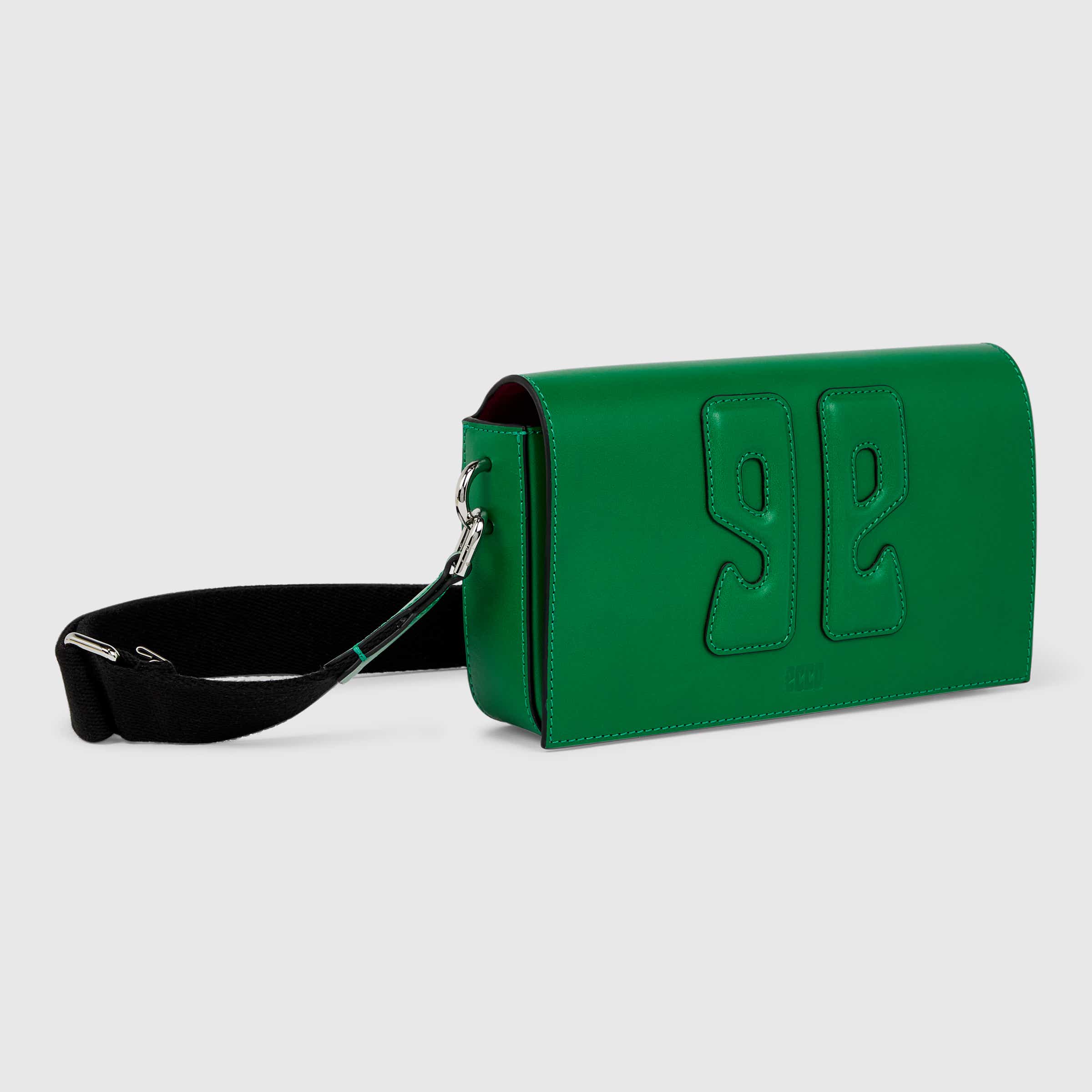 ECCO® E Stack Leather Phone Bag - Green - Detail-1