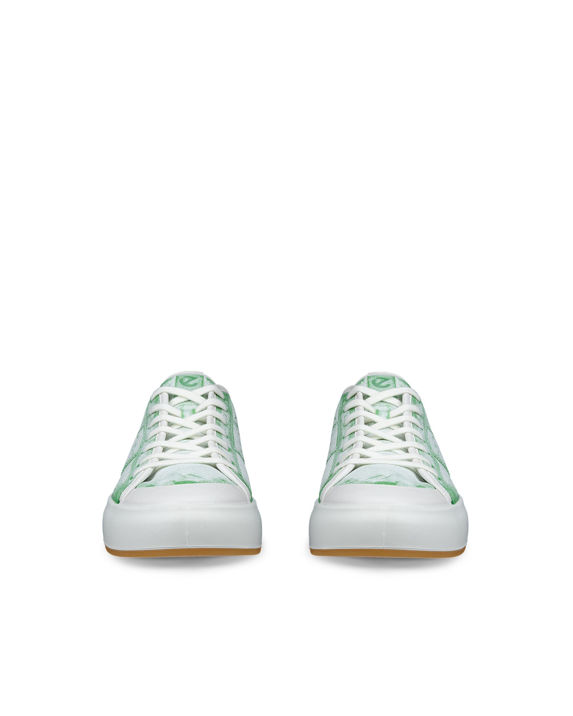 ECCO® Street Ace Heren leren sneaker - Groen - Front pair
