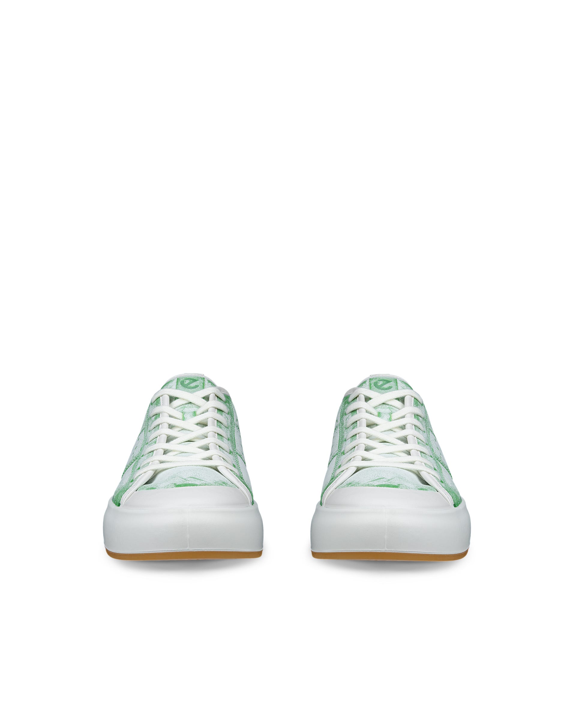 ECCO® Street Ace Heren leren sneaker - Groen - Front pair