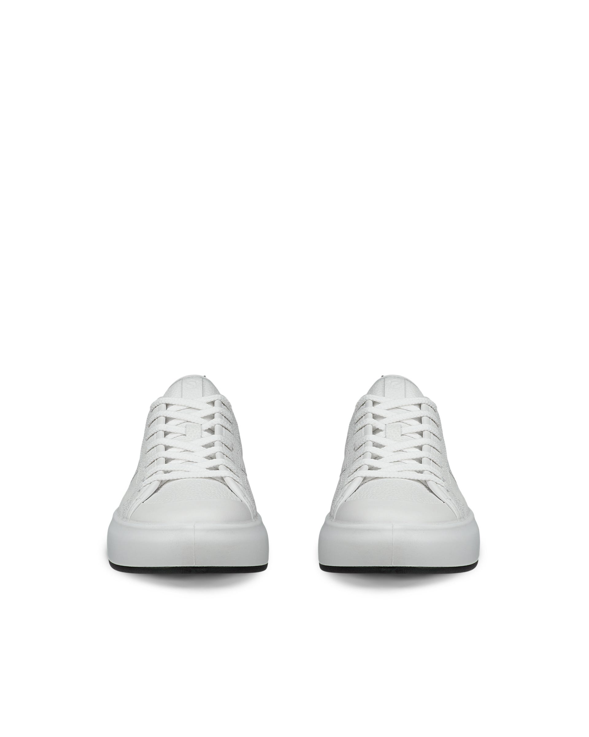 Women's ECCO® Street Ace Leather Sneaker - White - Front pair