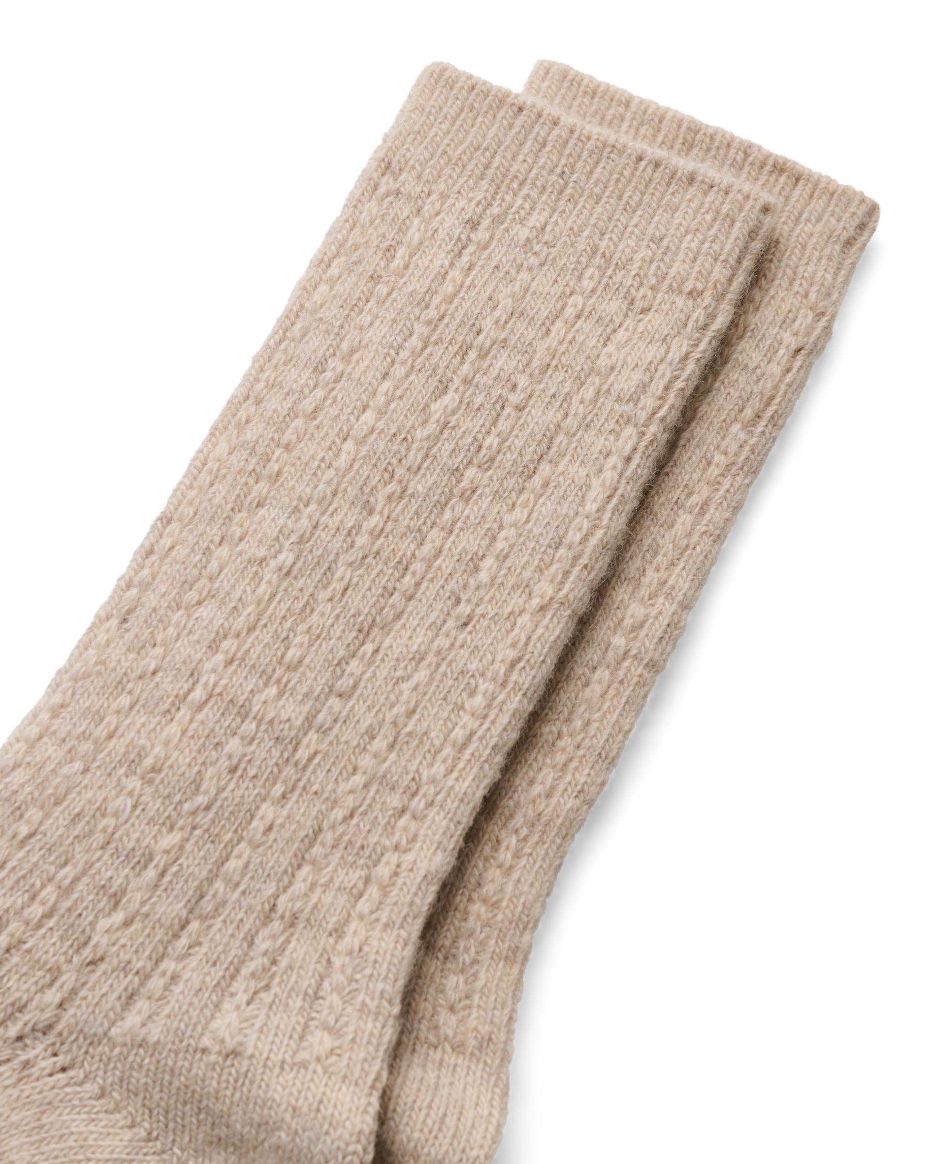 ECCO® HYGGE CABLE KNIT MID-CUT Damen Stricksocken mit Zopfmuster - Beige - Main