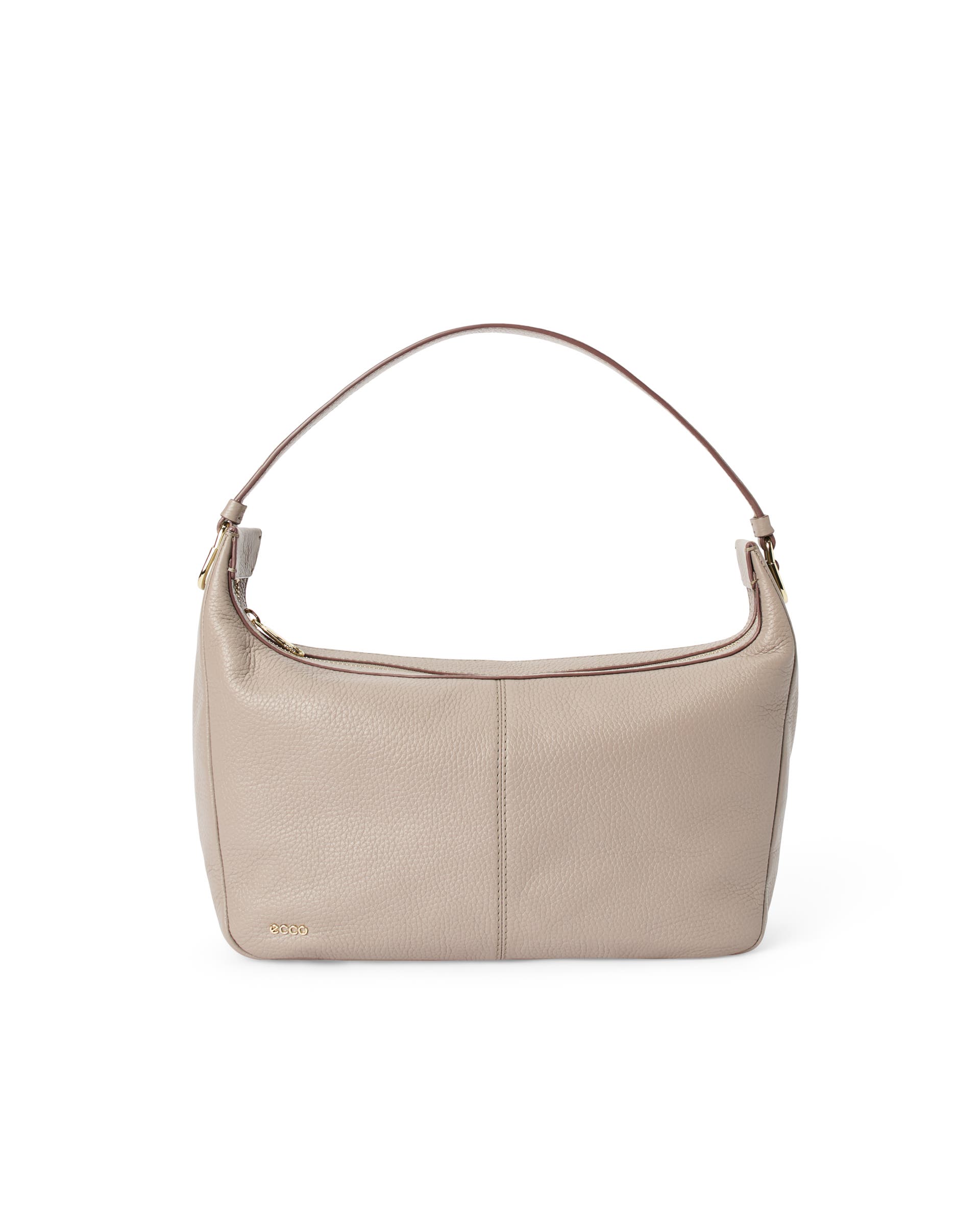 ECCO® Small Hobo Leather Shoulder & Crossbody Bag - Beige - Main