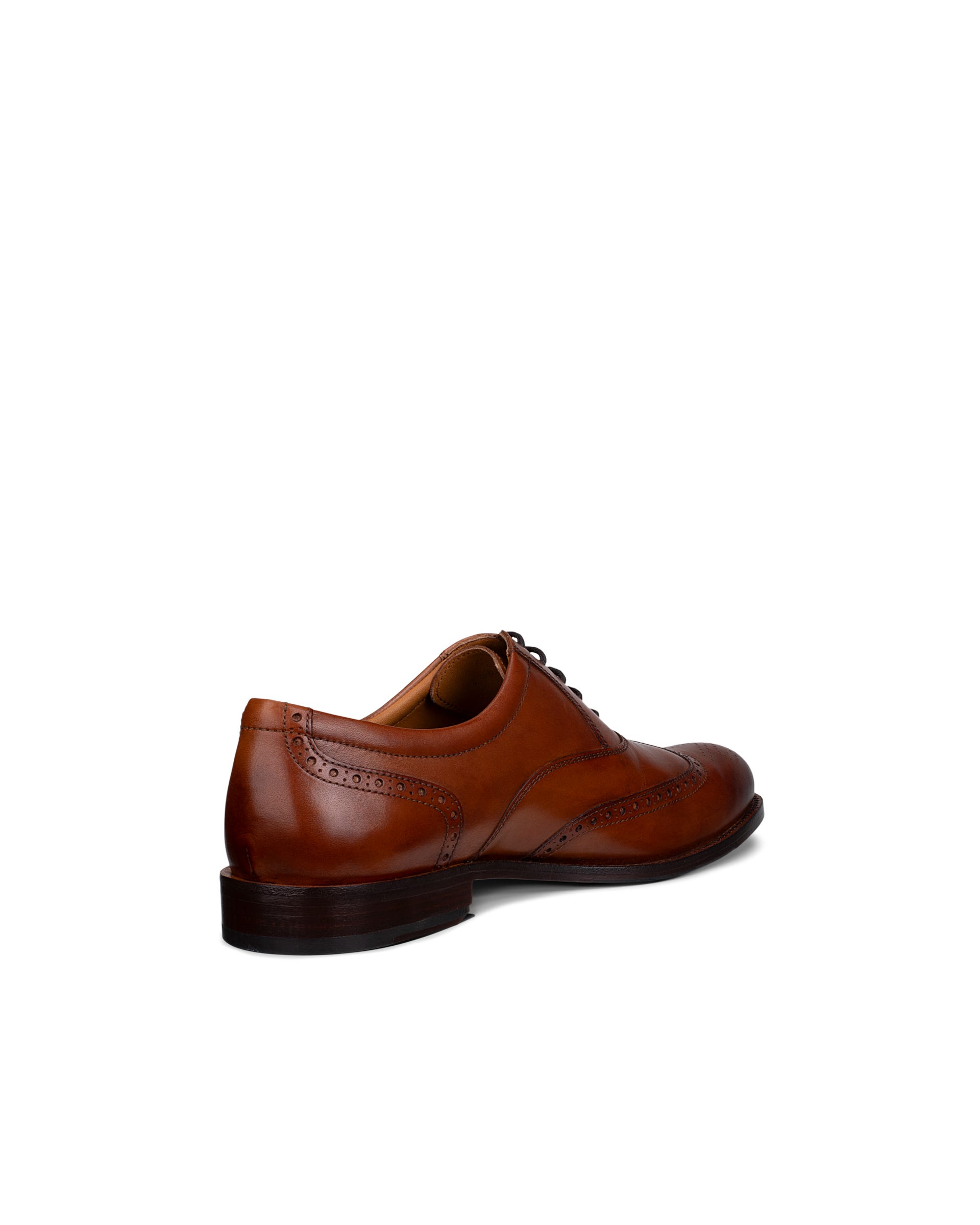 ECCO London Brogue Tie - Brown - Outside