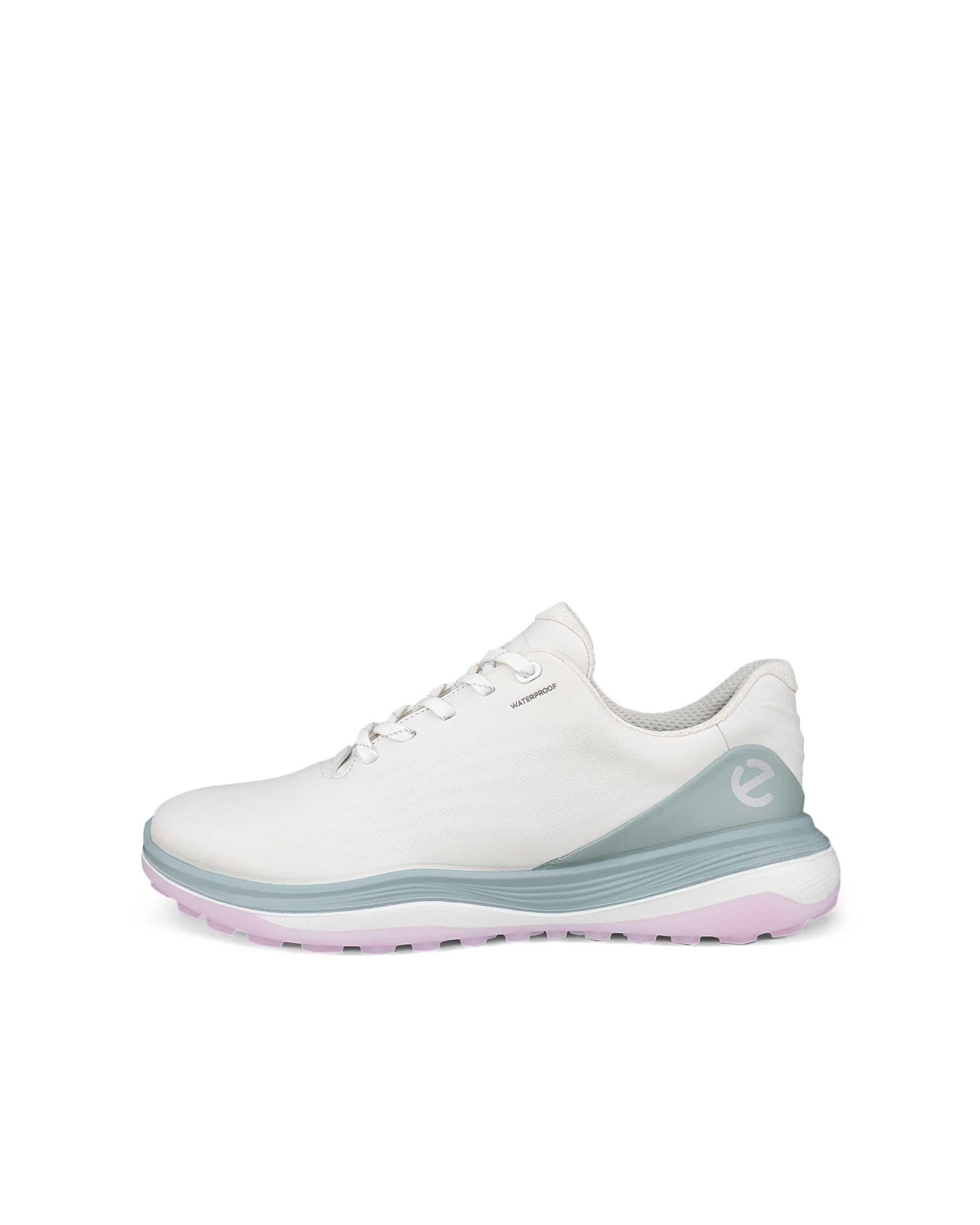 Sapatos golfe impermeáveis couro mulher ECCO® GOLF LT1 - Branco - Outside