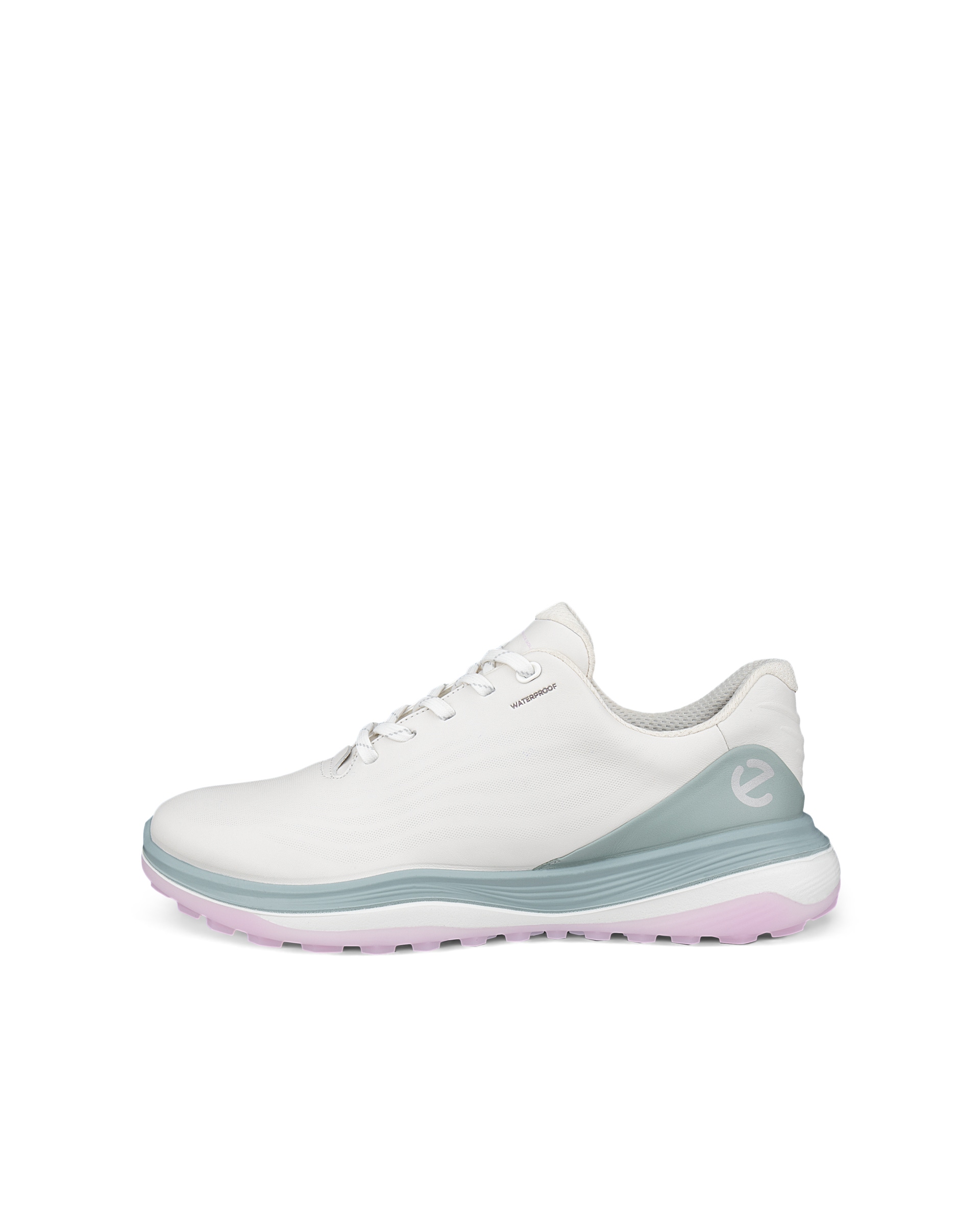 Sapatos golfe impermeáveis couro mulher ECCO® GOLF LT1 - Branco - Outside