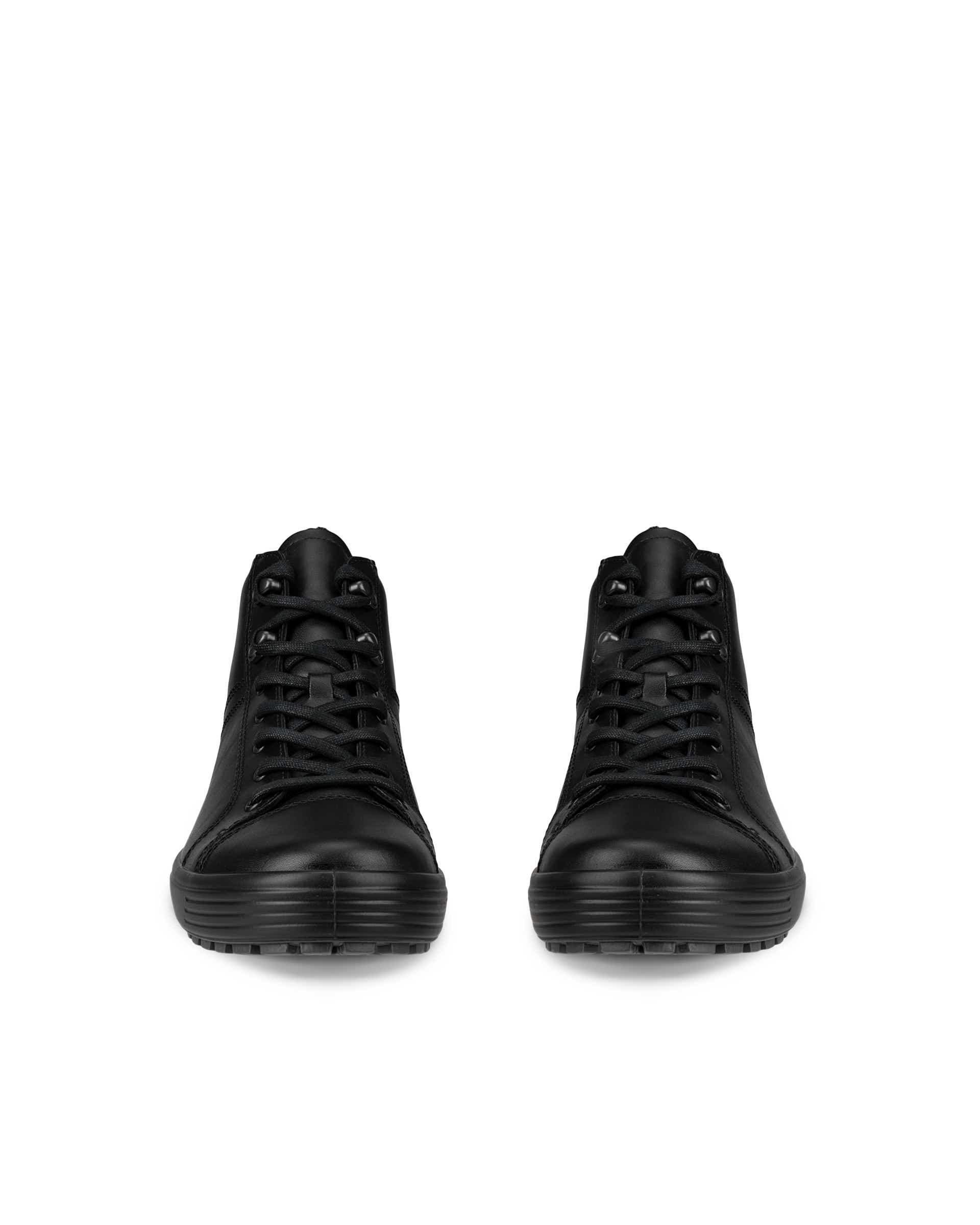 ECCO® SOFT 7 TRED II herre høy sneakers skinn - Svart - Front pair