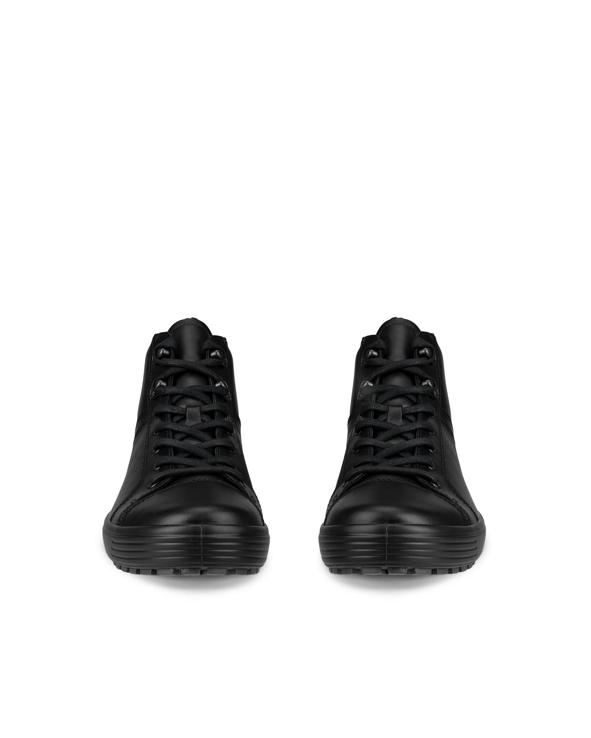 ECCO® SOFT 7 TRED II herre høy sneakers skinn - Svart - Front pair