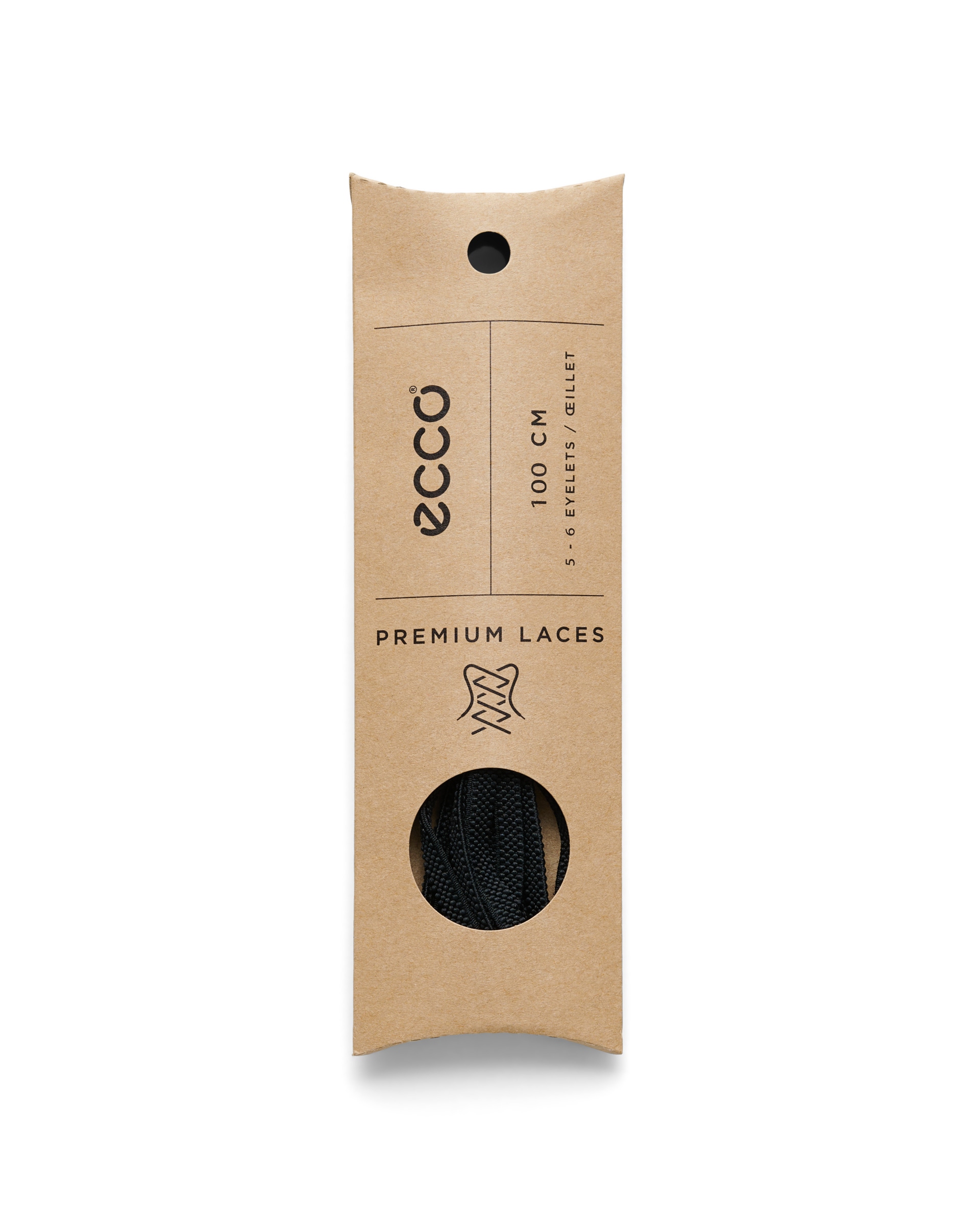 ECCO® Elastic Flat Laces - Black - Detail-2