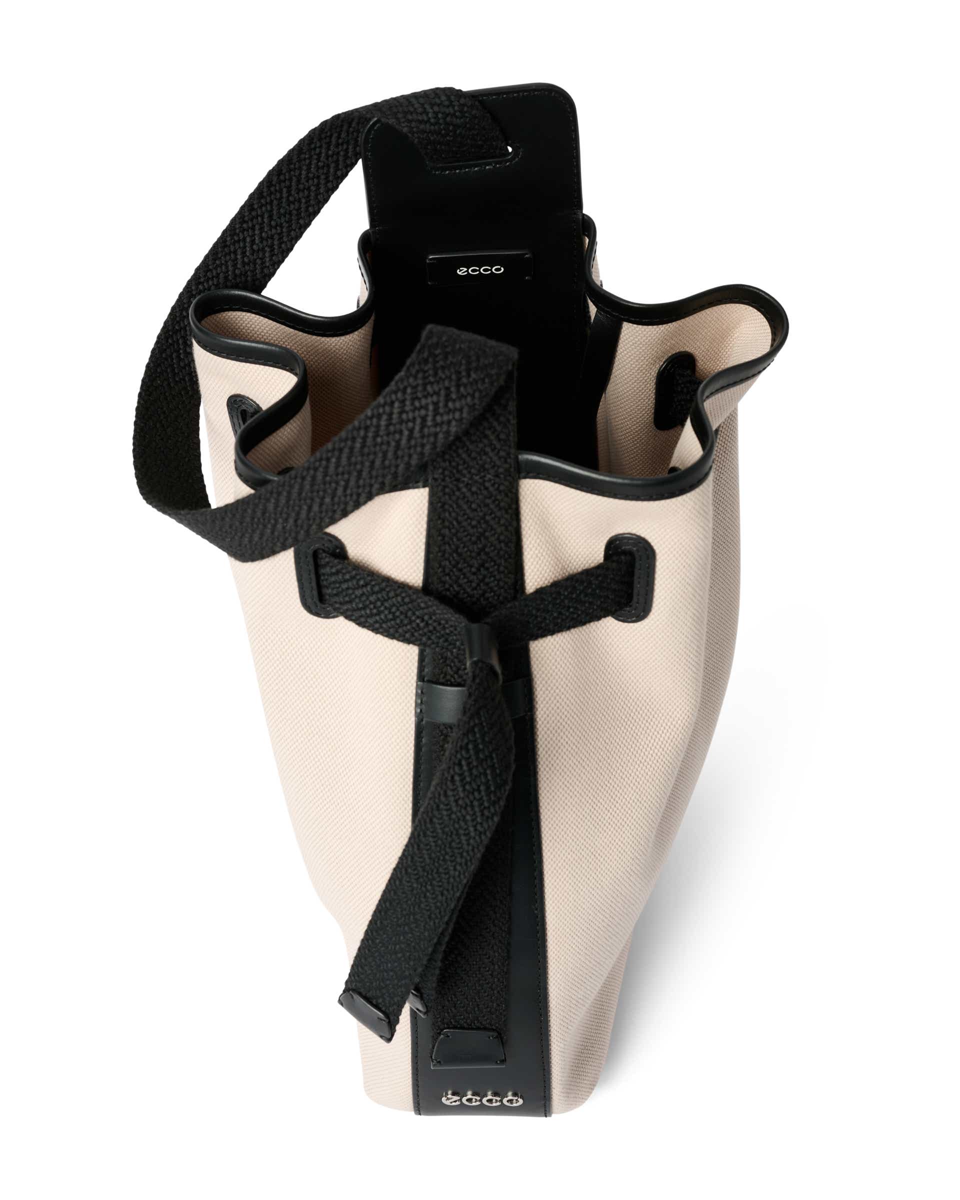 ECCO® Sail Medium Canvas Leather Hobo Bag - Beige - Inside