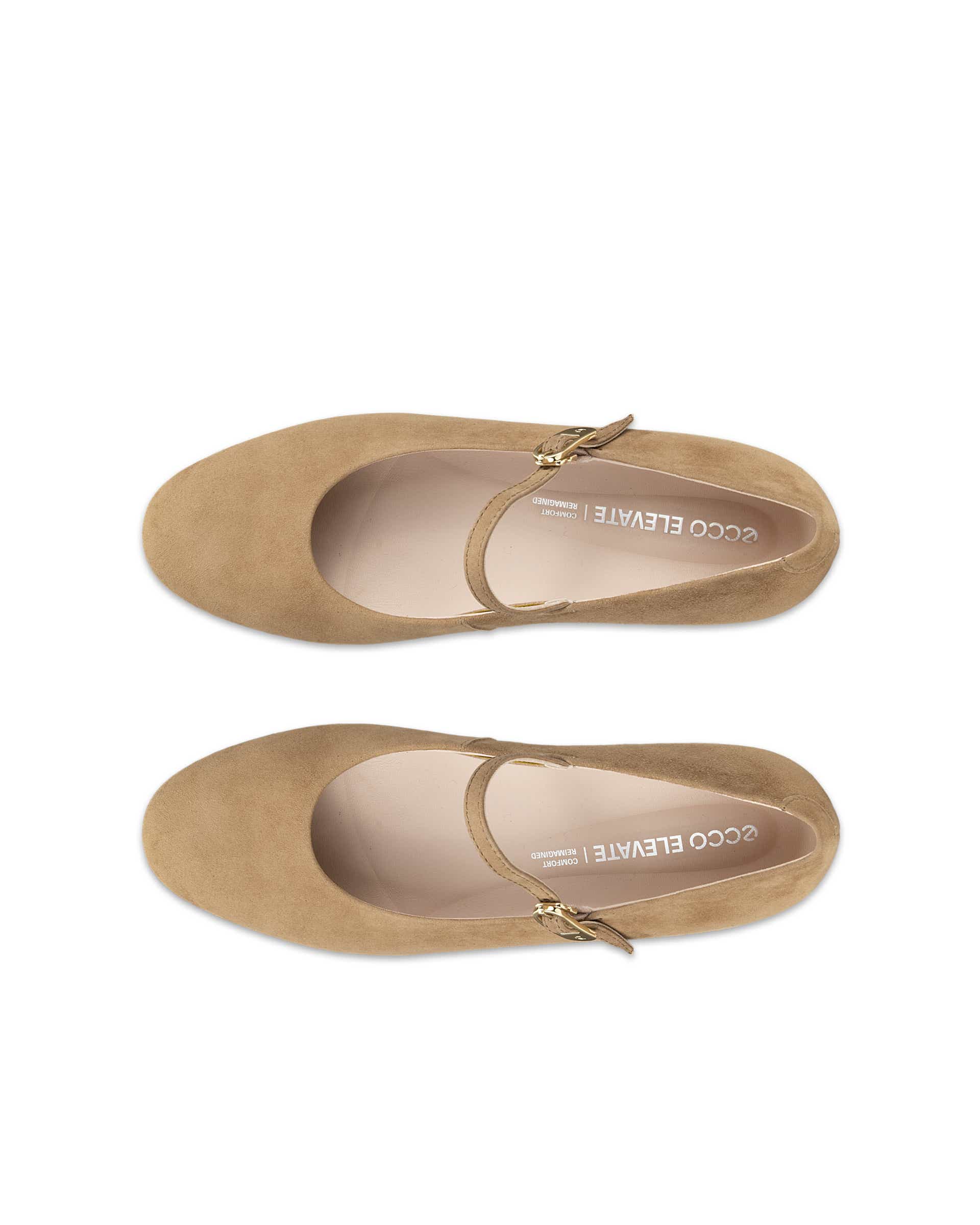 ECCO® ELEVATE WEDGE babies daim pour femme - Brun - Top left pair
