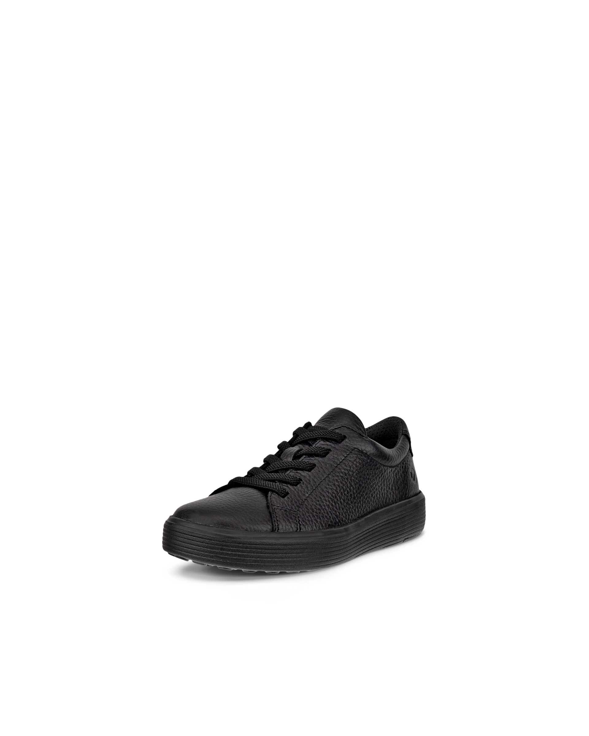 Kids' ECCO® Soft 60 Leather Sneaker - Black - Main