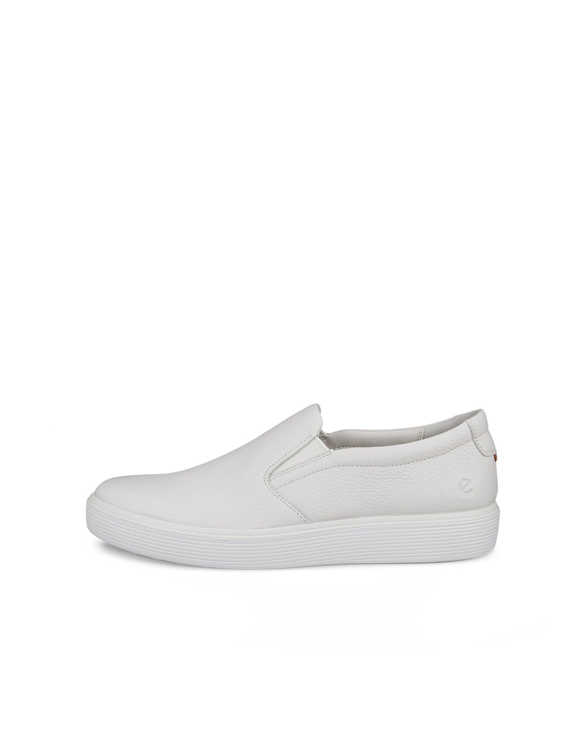 ECCO Soft 60 メンズ レザースニーカー - ホワイト - Outside