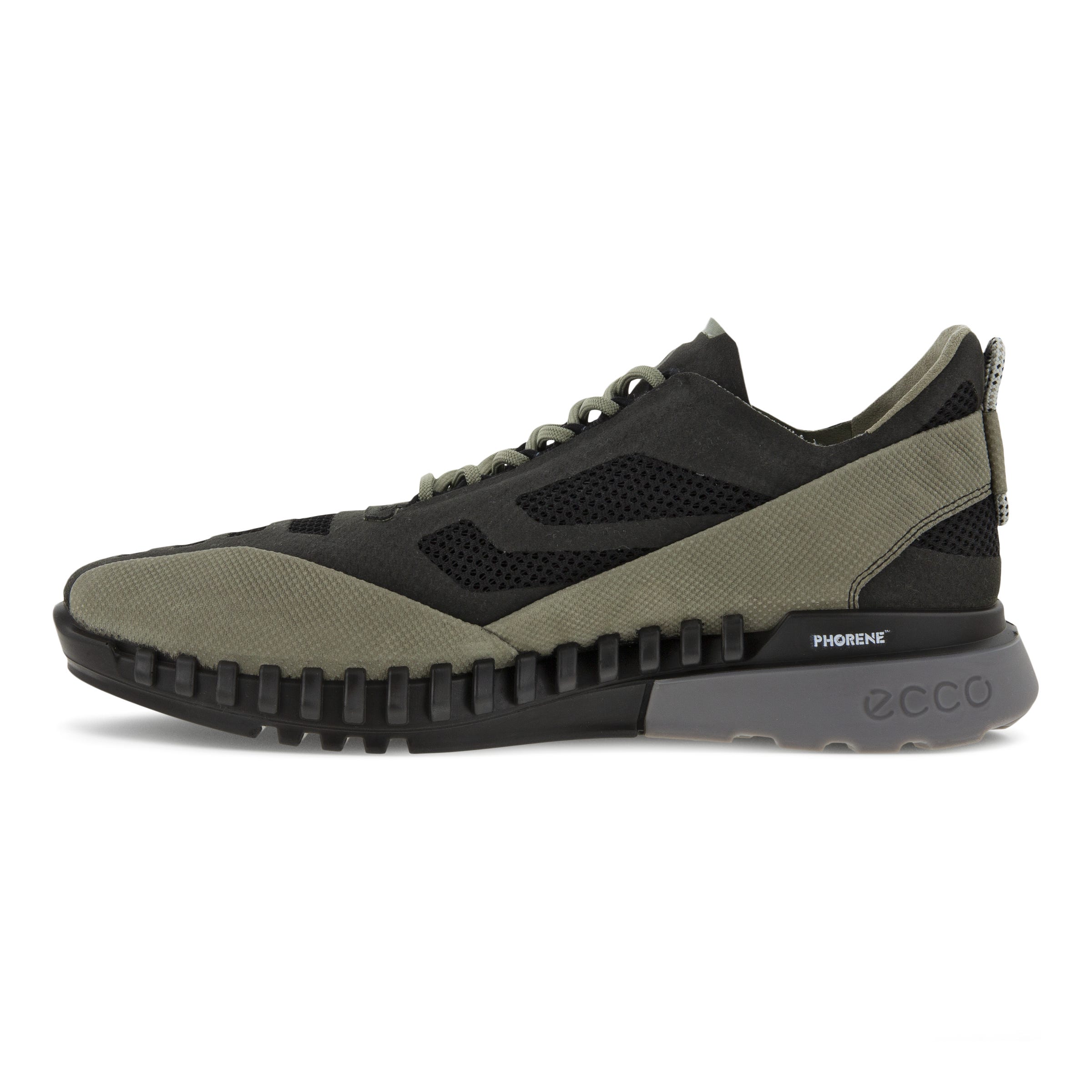 Men's ECCO® Zipflex Textile Sneaker - Black - Inside