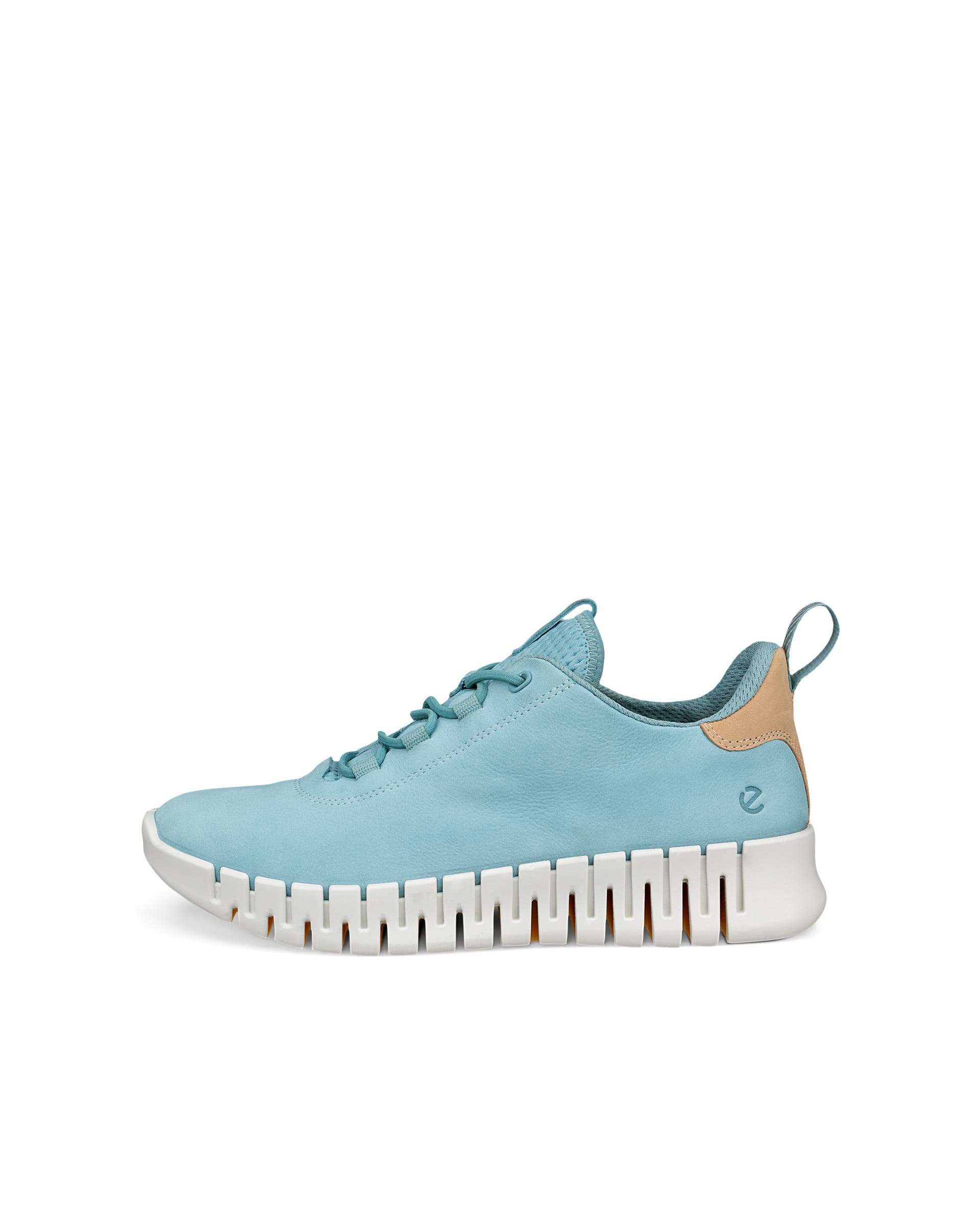 Women's ECCO® Gruuv Leather Trainer - Blue - Outside