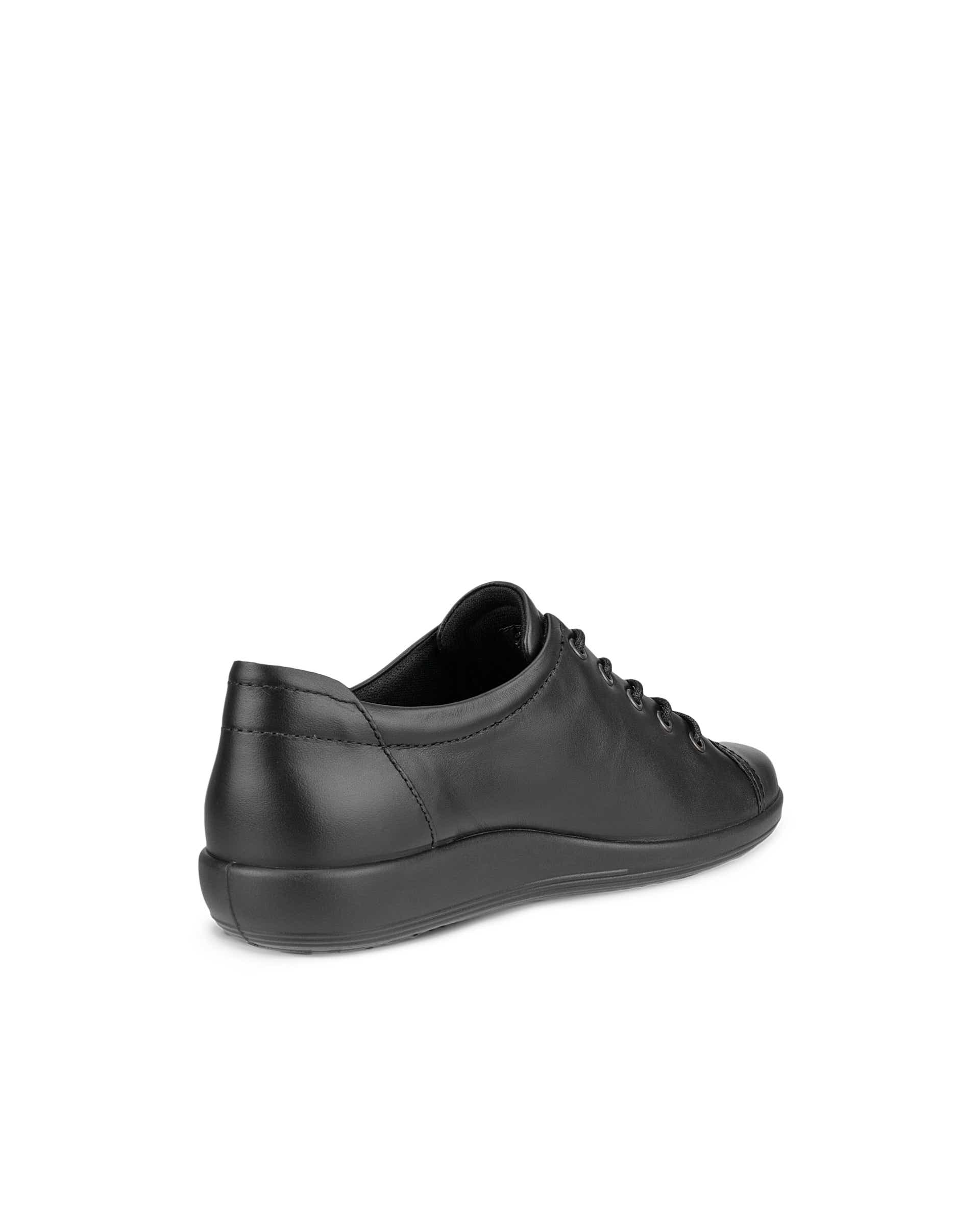 Women's ECCO® Soft 2.0 Leather Walking Shoe - Black - Back