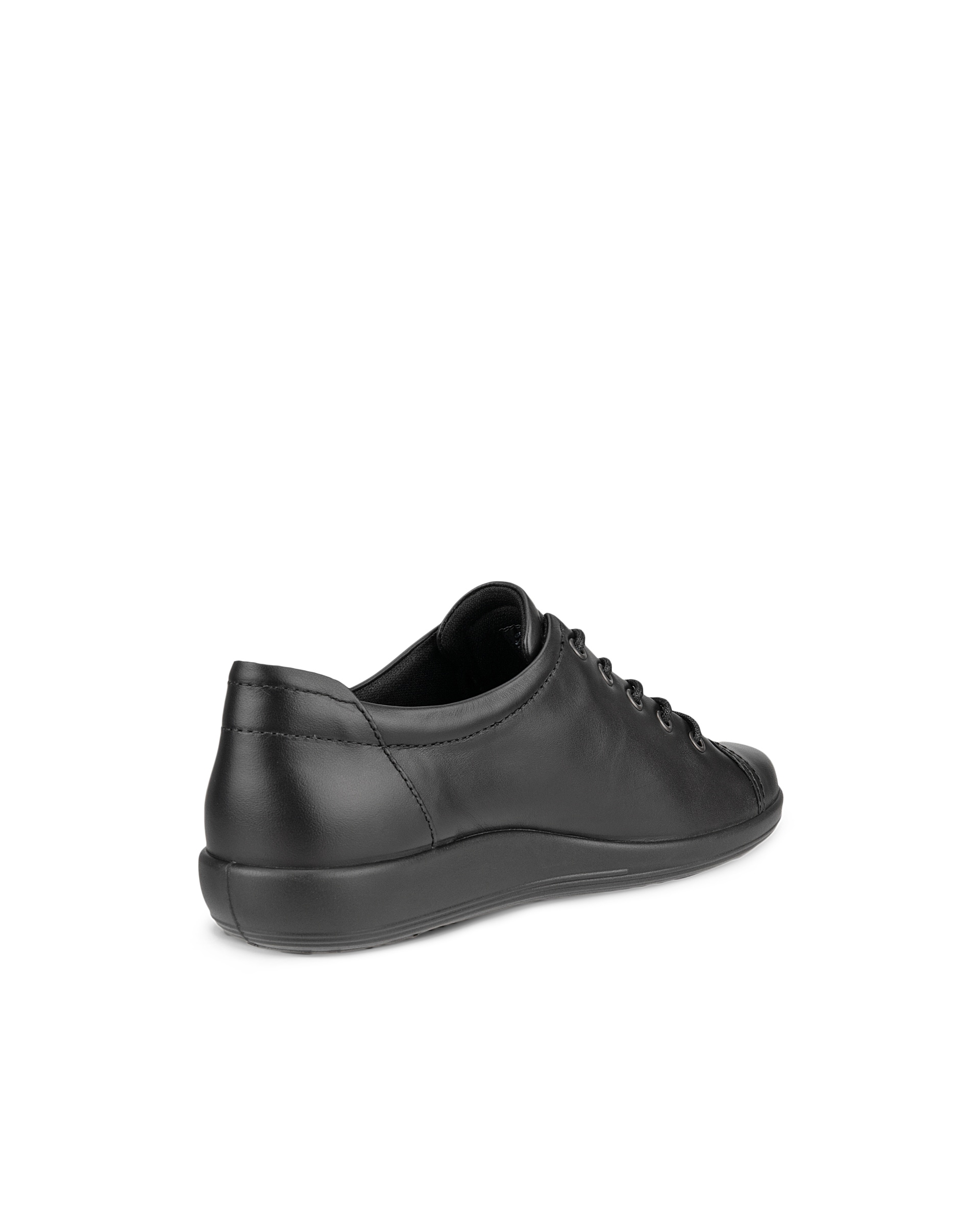 Women's ECCOยฎ Soft 2.0 Leather Walking Shoe - Black - Back