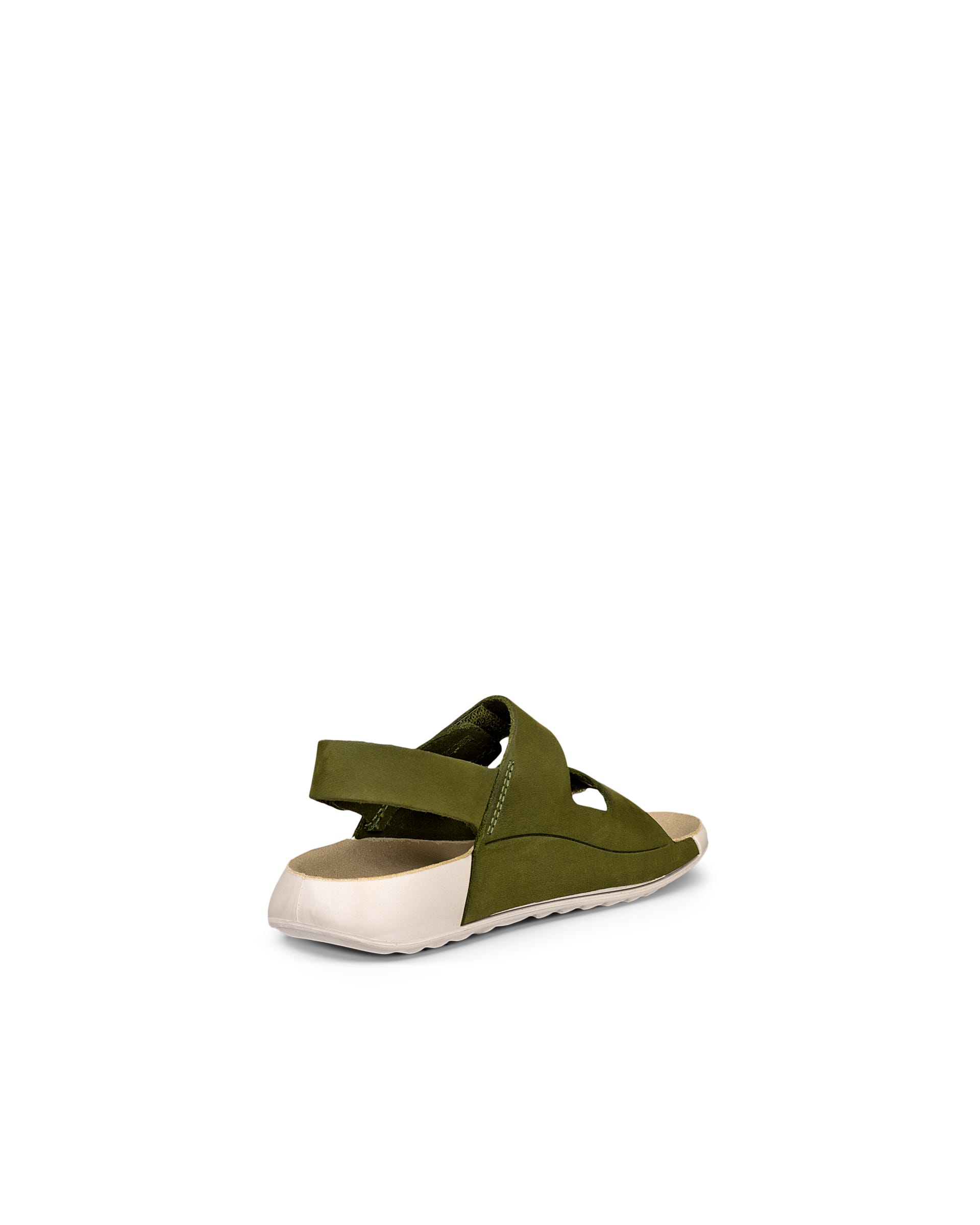 Kids' ECCO® Cozmo Nubuck Two Strap Sandal - Green - Back