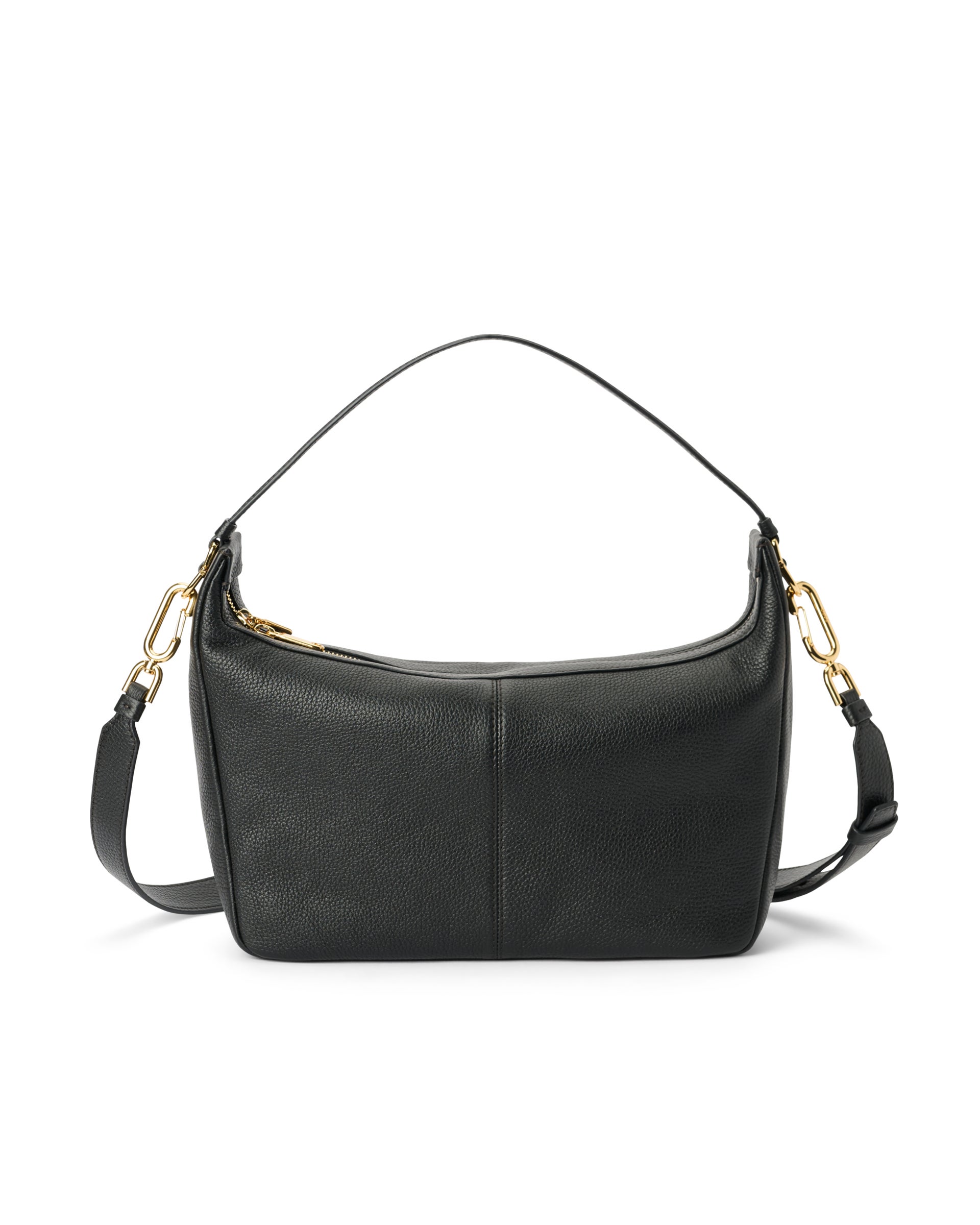 Usnjena malhasta torba ECCO® Hobo - Črna - Back