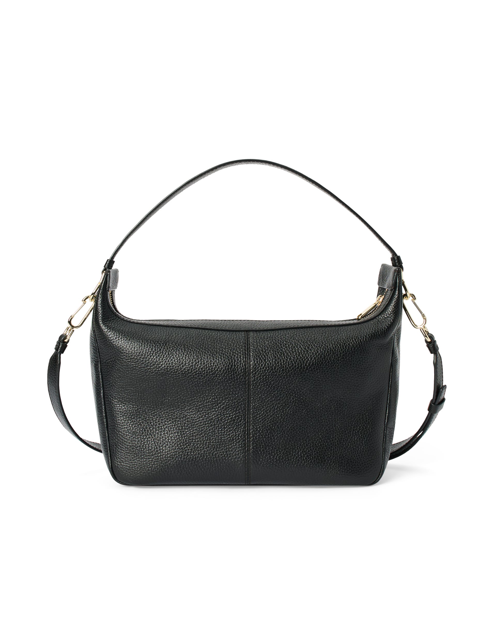ECCO® Small Hobo Leather Shoulder & Crossbody Bag - Black - Back