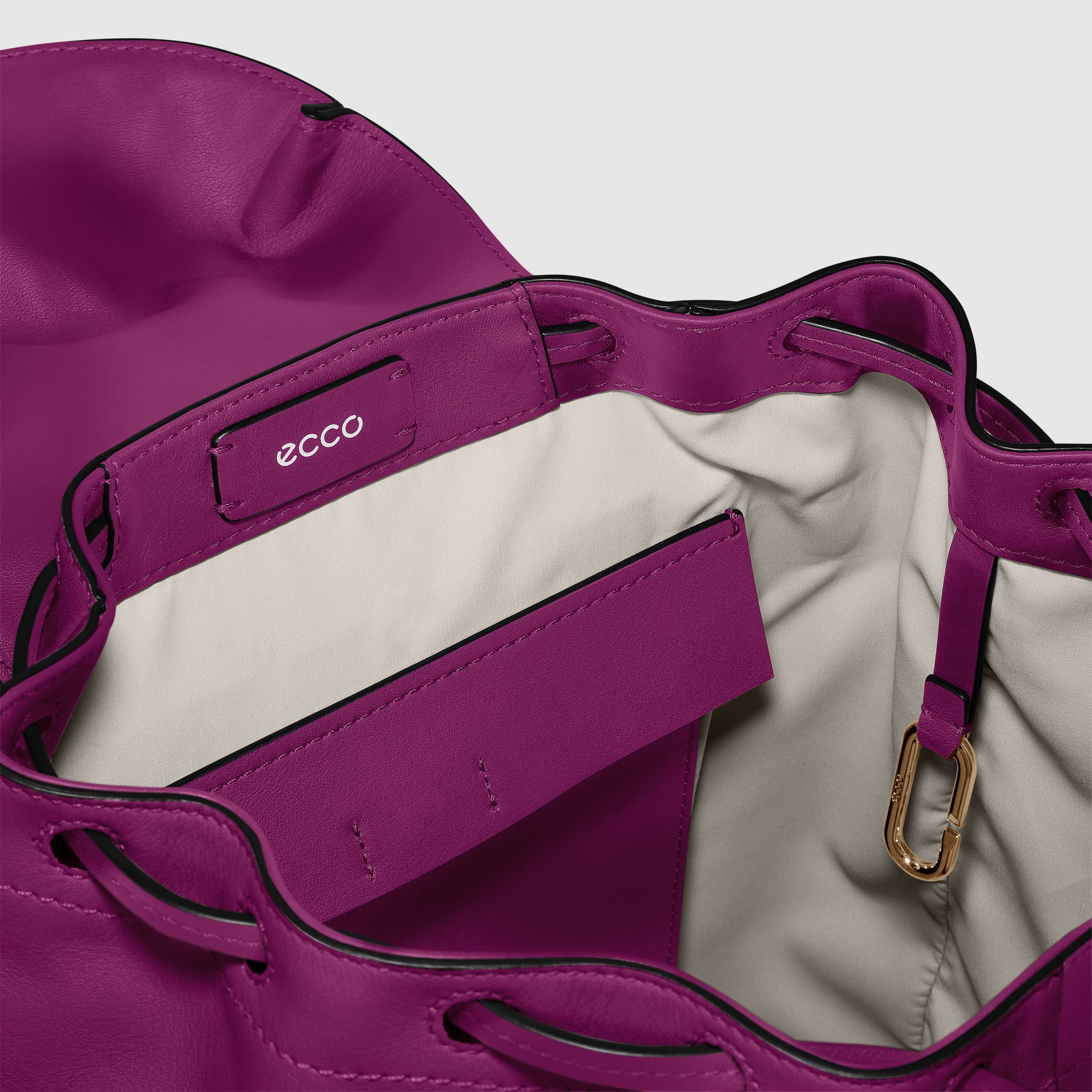 ECCO® Pillow Leather Backpack - Purple - Inside