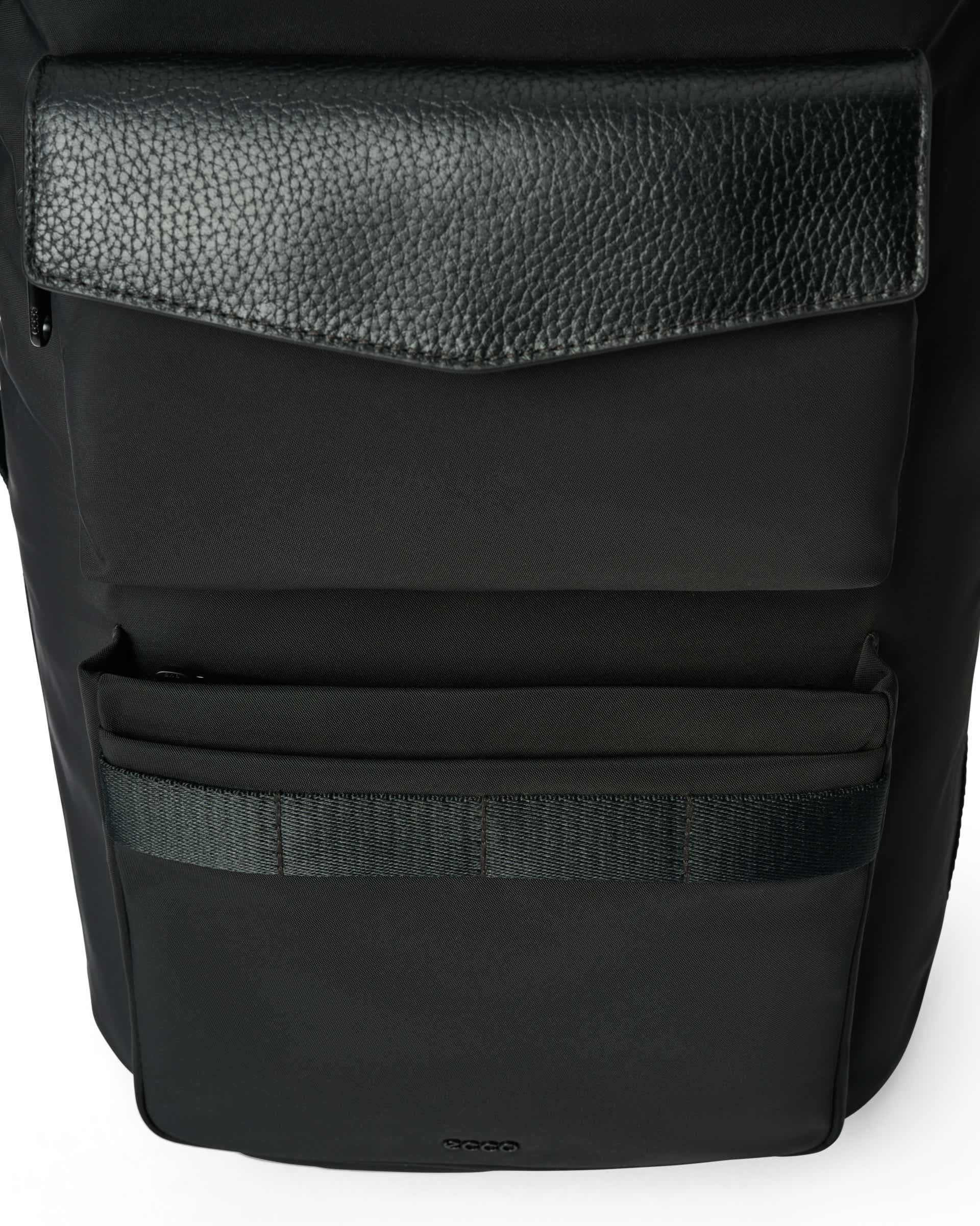 ECCO® VOYAGER leren plunjezak - Zwart - Detail-1