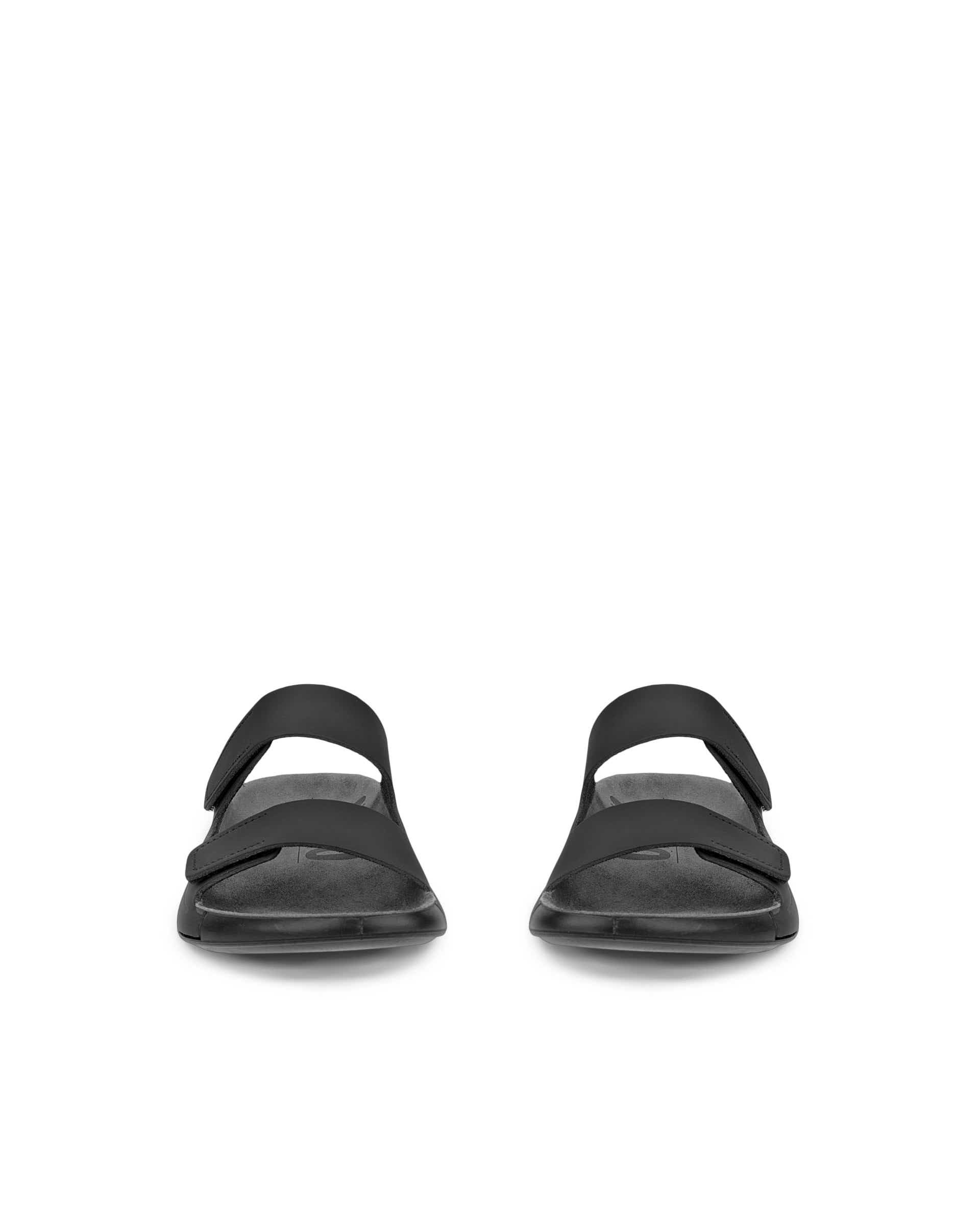 ECCO® Cozmo sandale en cuir deux brides pour femme - Noir - Front pair