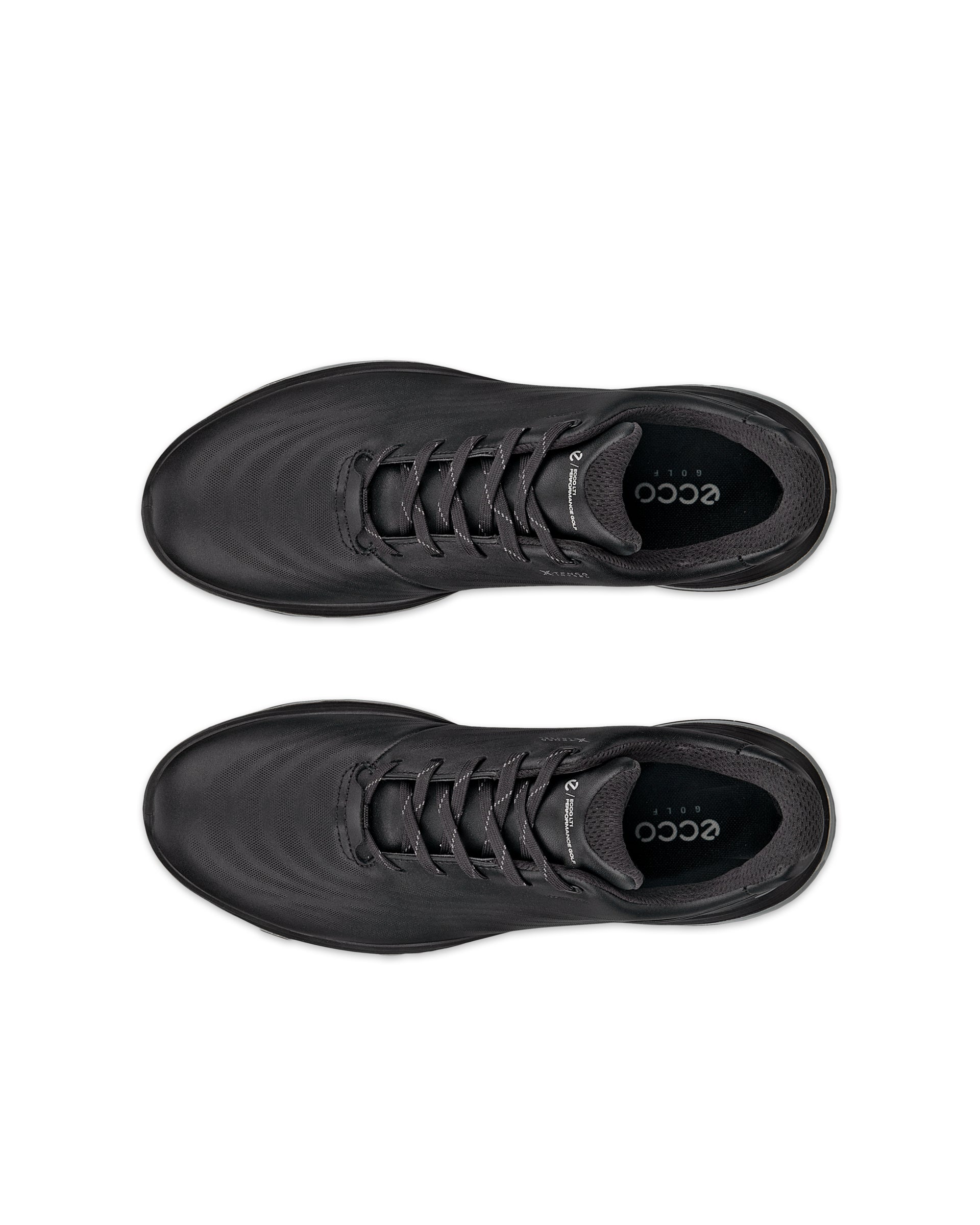 Moški vodoodporni usnjeni čevlji za golf ECCO® Golf LT1 - Črna - Top left pair