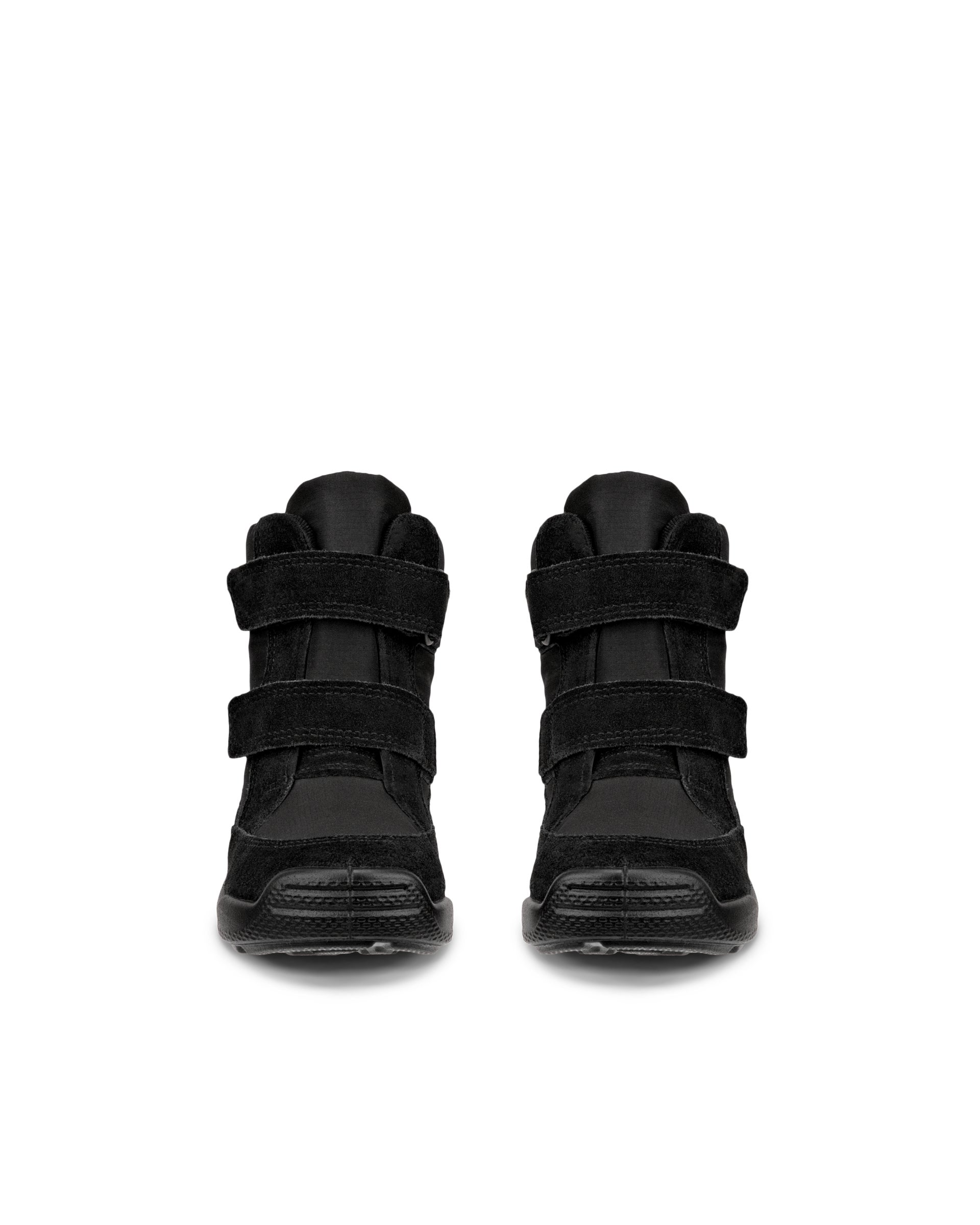 ECCO® Urban Mini Kinder Halbhoher Stiefel aus Veloursleder mit Gore-Tex - Schwarz - Front pair