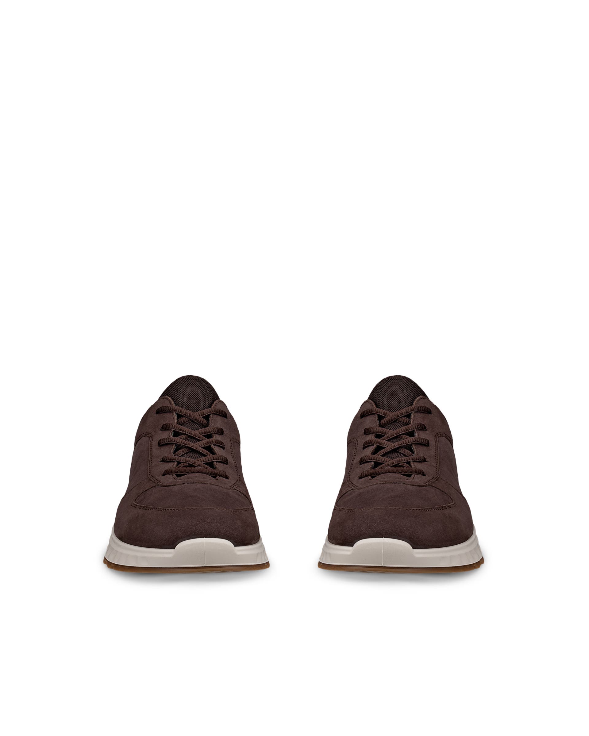 ECCO® Exostride Heren nubuck sneaker met Gore-Tex - Bruin - Front pair