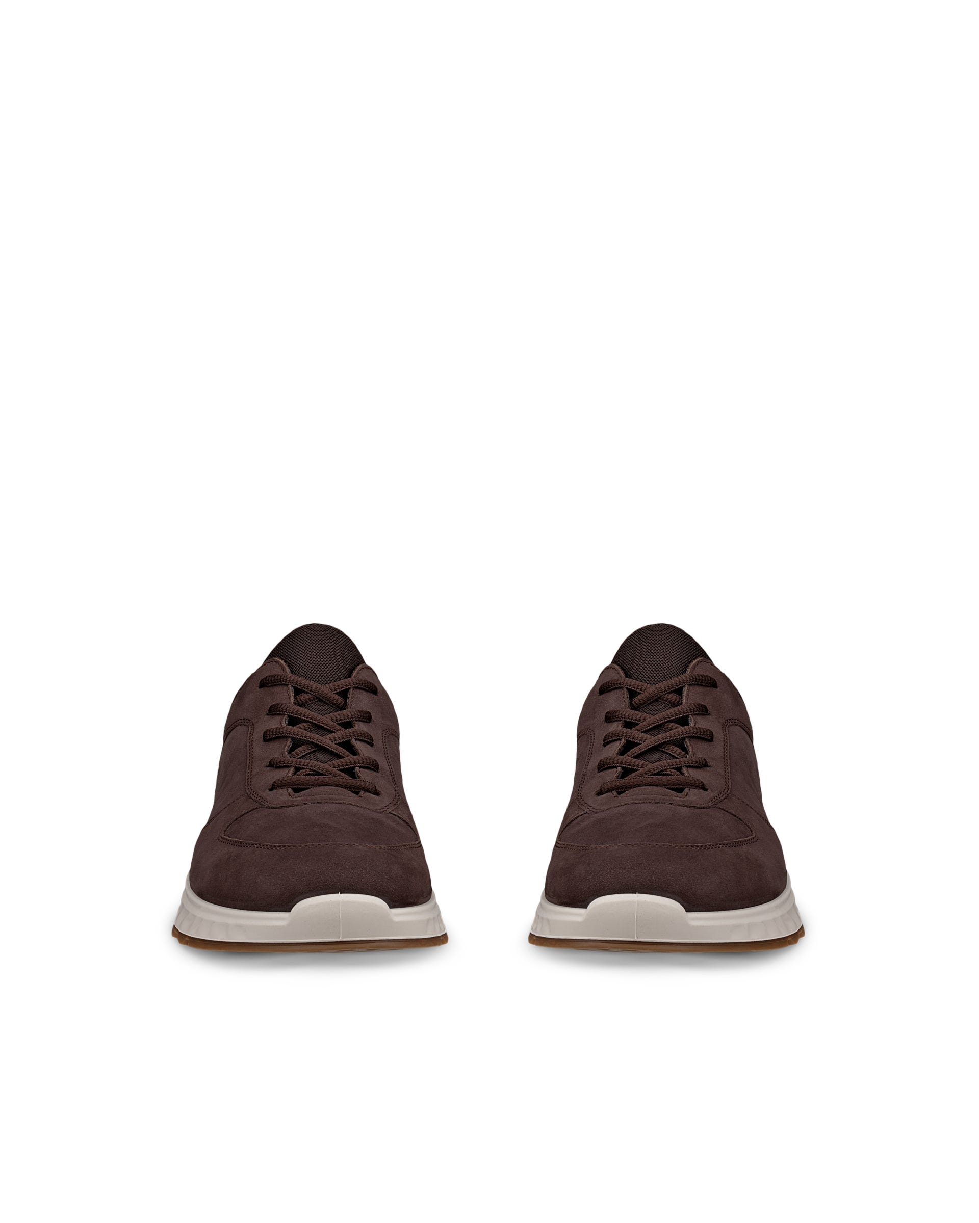 ECCO® Exostride Heren nubuck sneaker met Gore-Tex - Bruin - Front pair