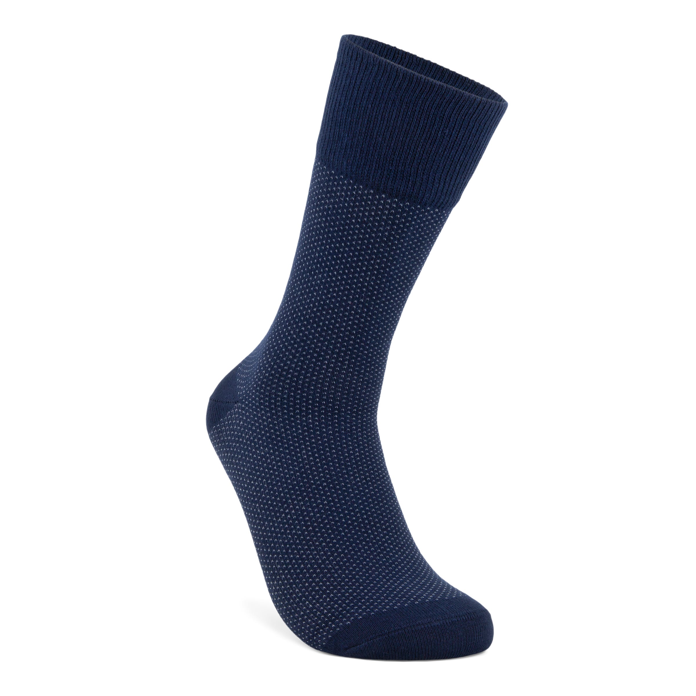 ECCO Men's Classic Birds Eye Mid-cut Socks - Blue - Main
